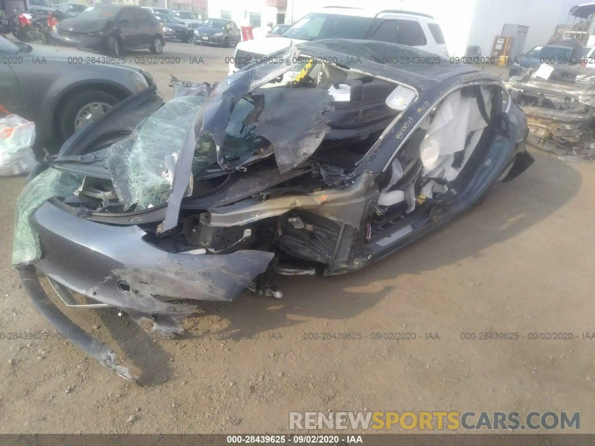 2 Photograph of a damaged car 5YJ3E1EB6LF640055 TESLA MODEL 3 2020