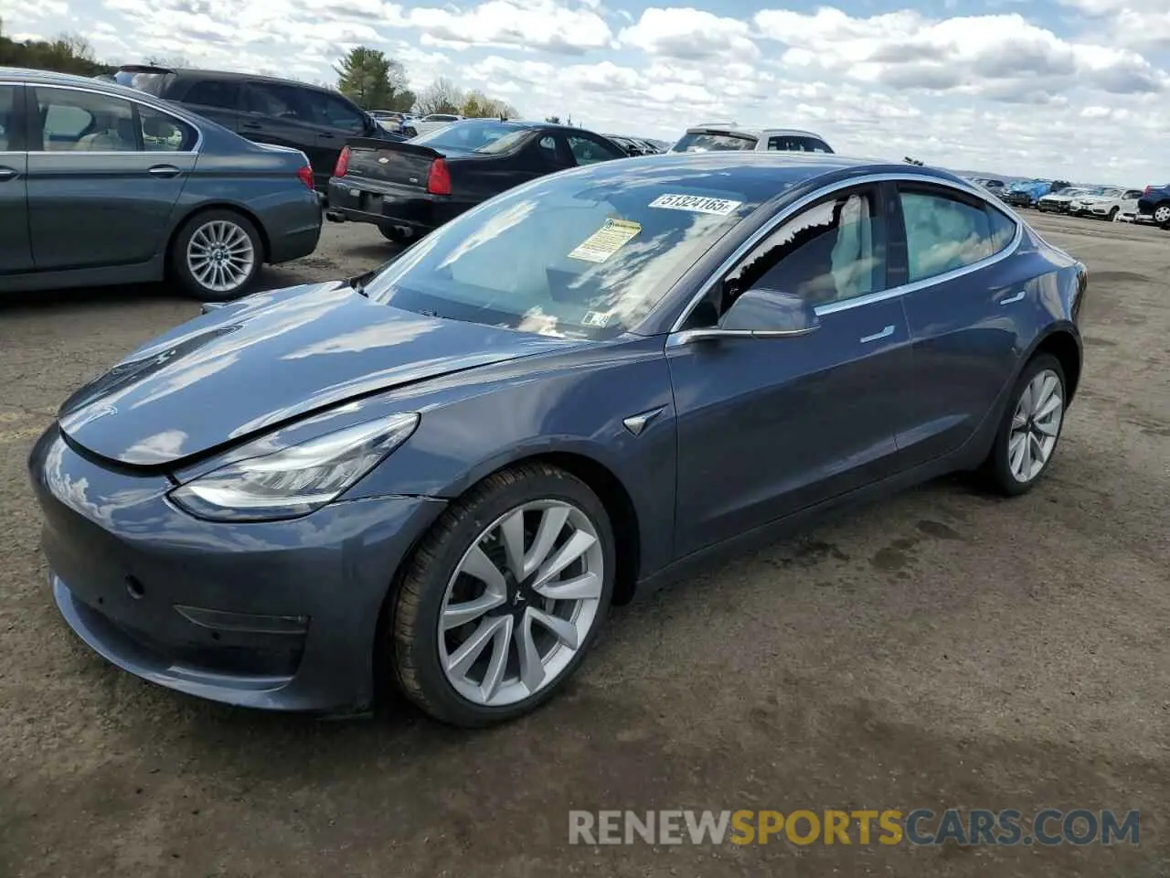 1 Photograph of a damaged car 5YJ3E1EB6LF646549 TESLA MODEL 3 2020