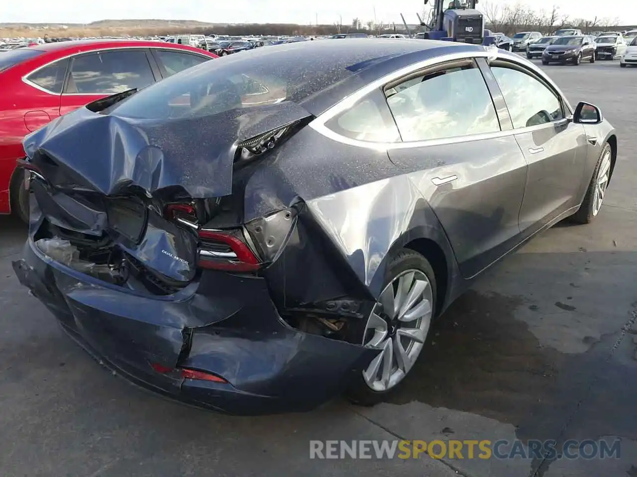 4 Photograph of a damaged car 5YJ3E1EB6LF666722 TESLA MODEL 3 2020