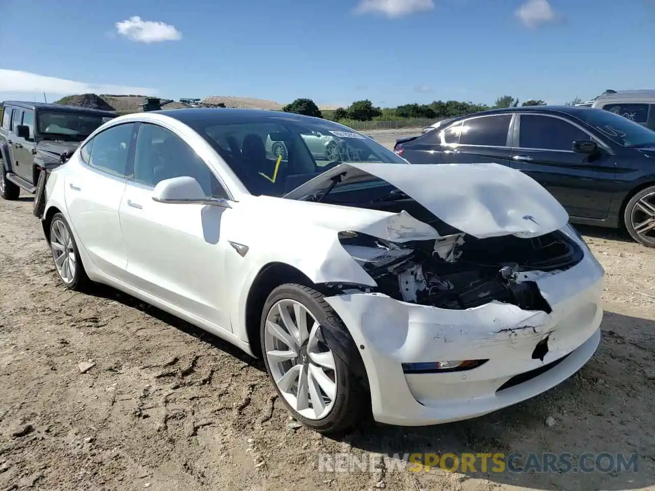 1 Photograph of a damaged car 5YJ3E1EB6LF667305 TESLA MODEL 3 2020