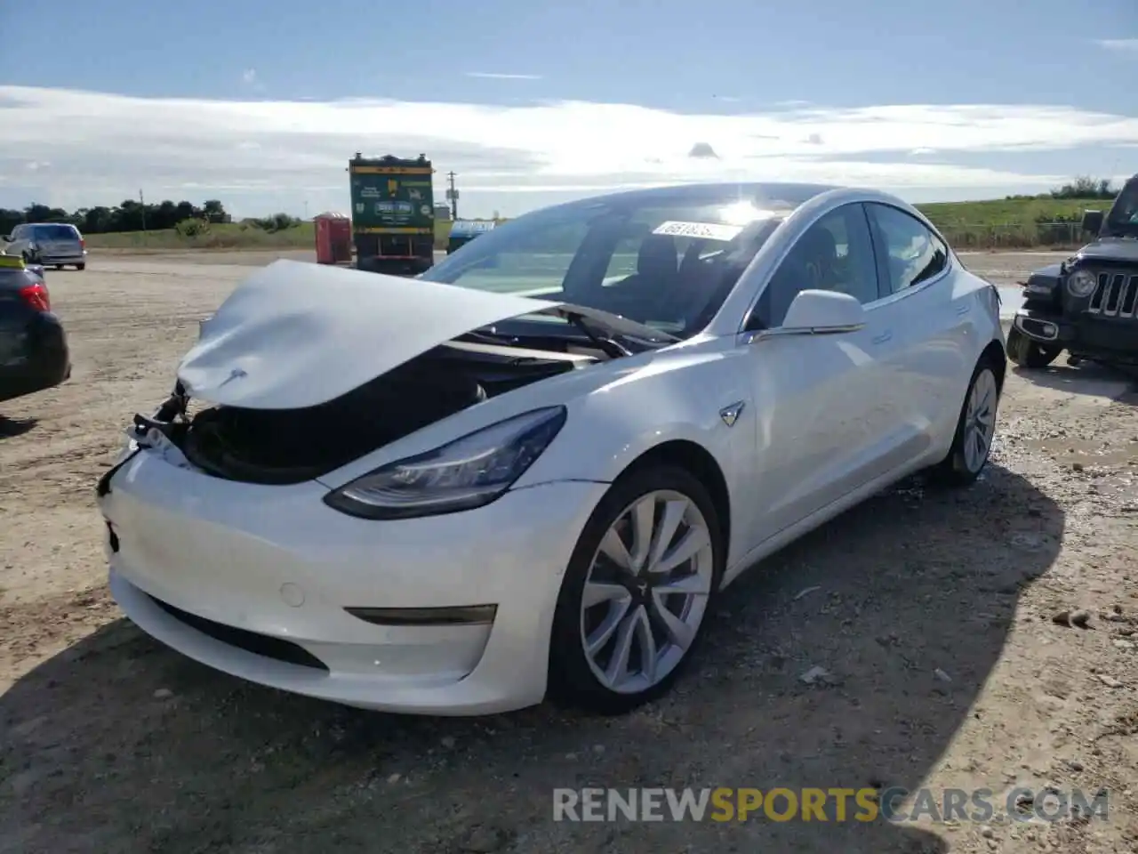 2 Photograph of a damaged car 5YJ3E1EB6LF667305 TESLA MODEL 3 2020