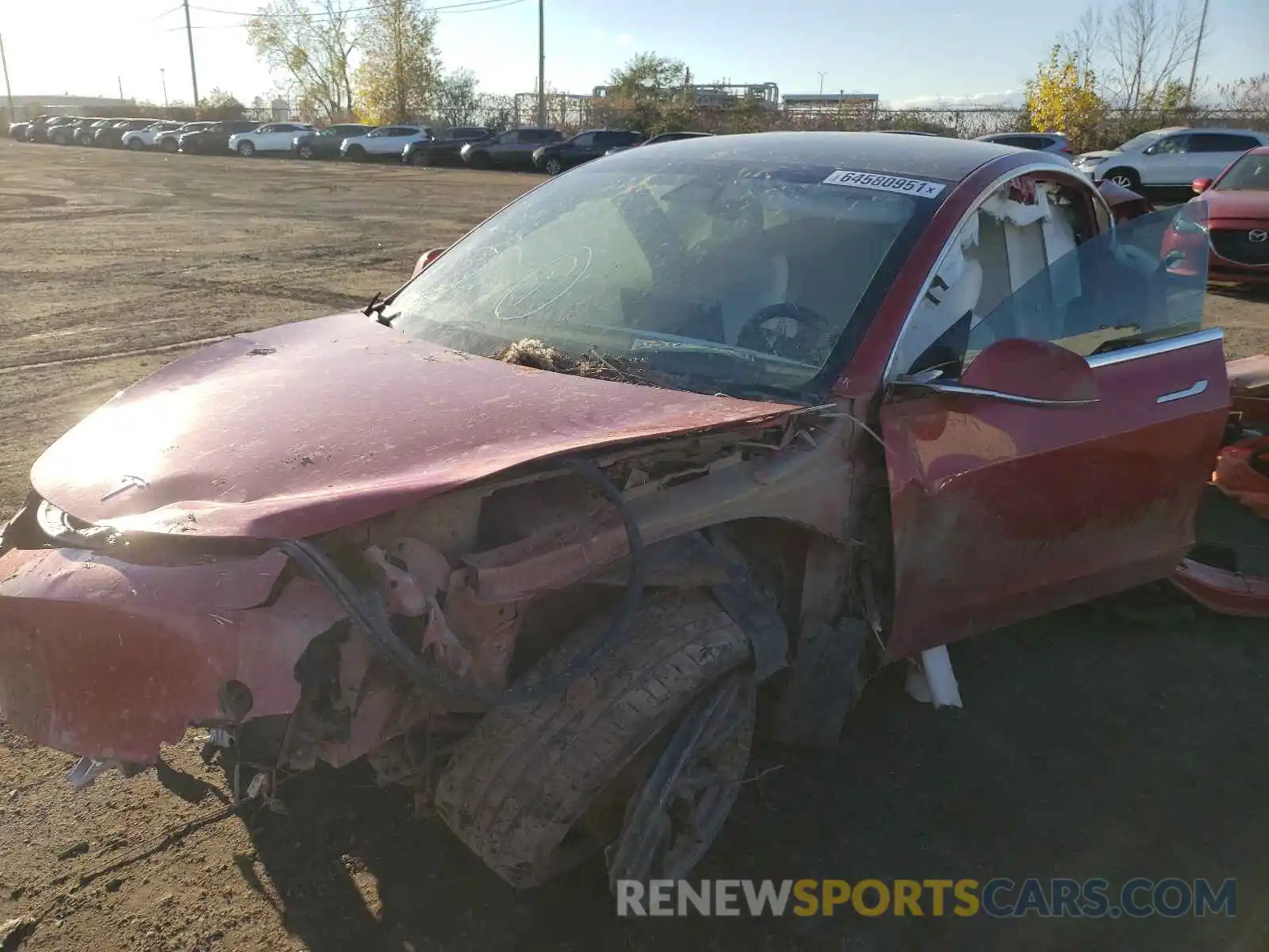 2 Photograph of a damaged car 5YJ3E1EB6LF670656 TESLA MODEL 3 2020