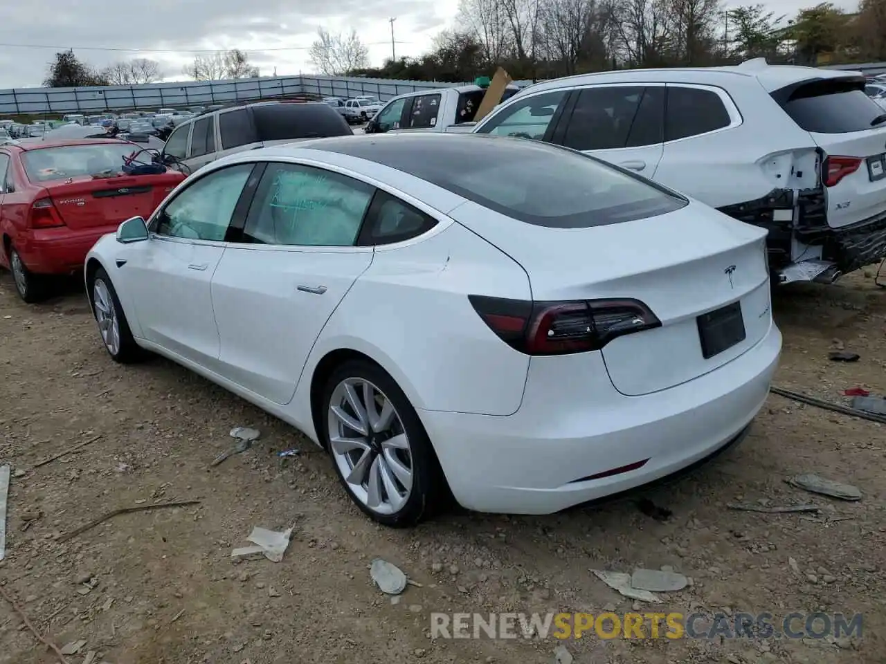 2 Photograph of a damaged car 5YJ3E1EB6LF787623 TESLA MODEL 3 2020