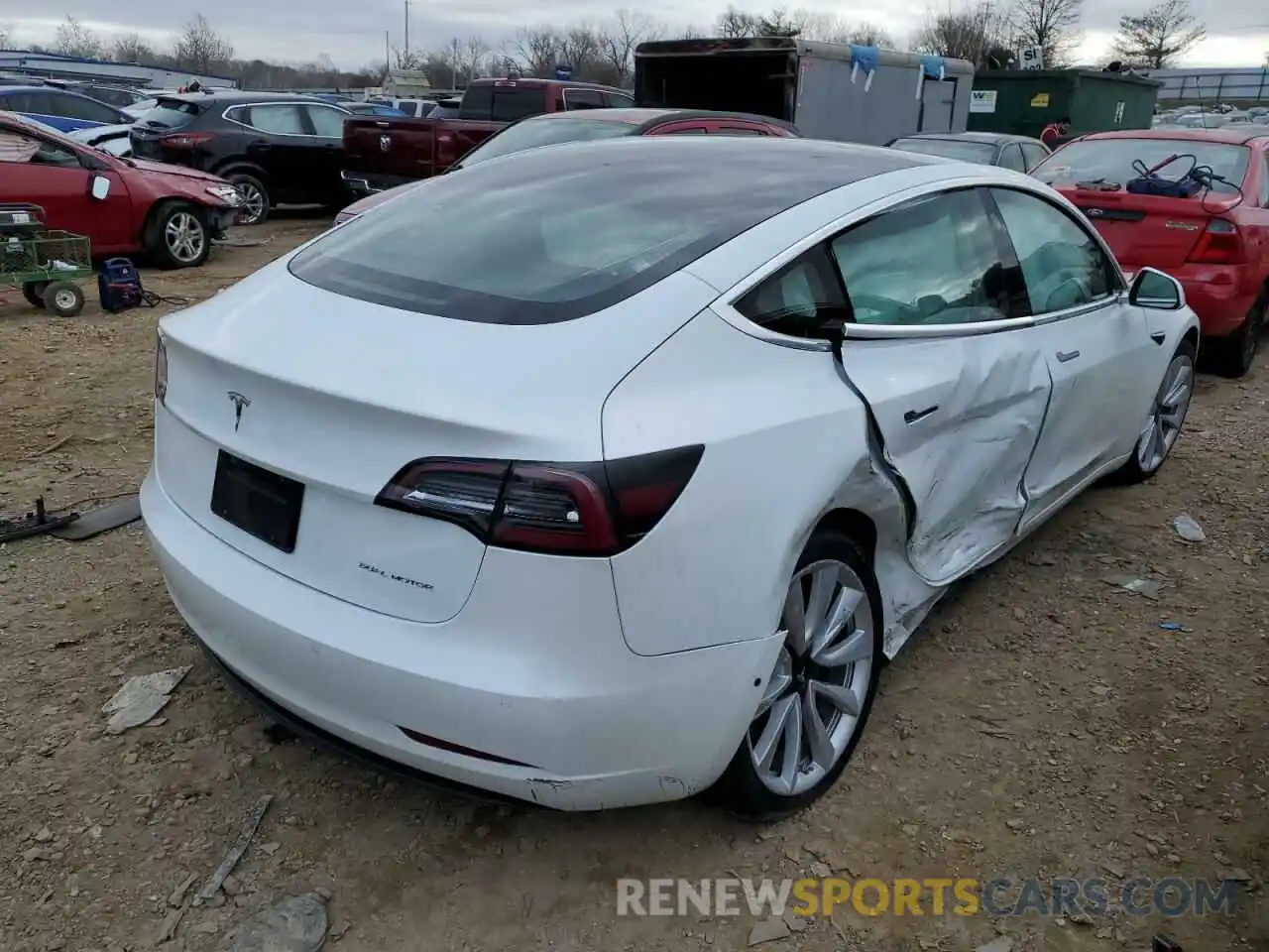 3 Photograph of a damaged car 5YJ3E1EB6LF787623 TESLA MODEL 3 2020