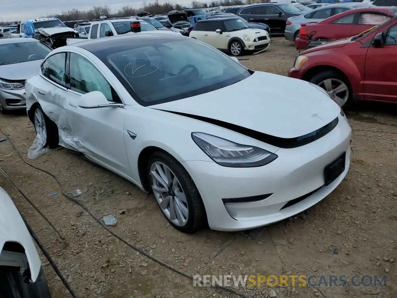 4 Photograph of a damaged car 5YJ3E1EB6LF787623 TESLA MODEL 3 2020