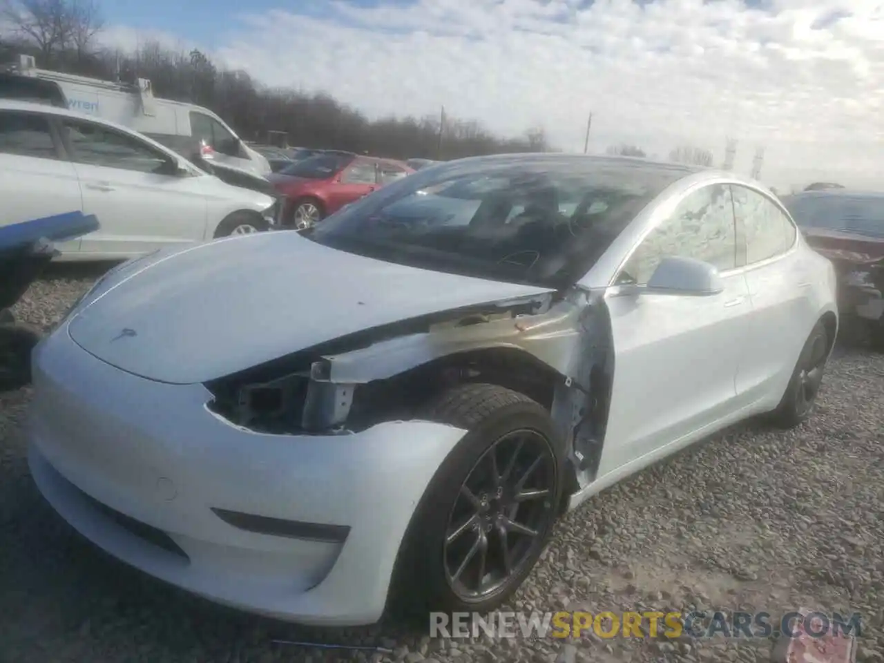 2 Photograph of a damaged car 5YJ3E1EB7LF618078 TESLA MODEL 3 2020