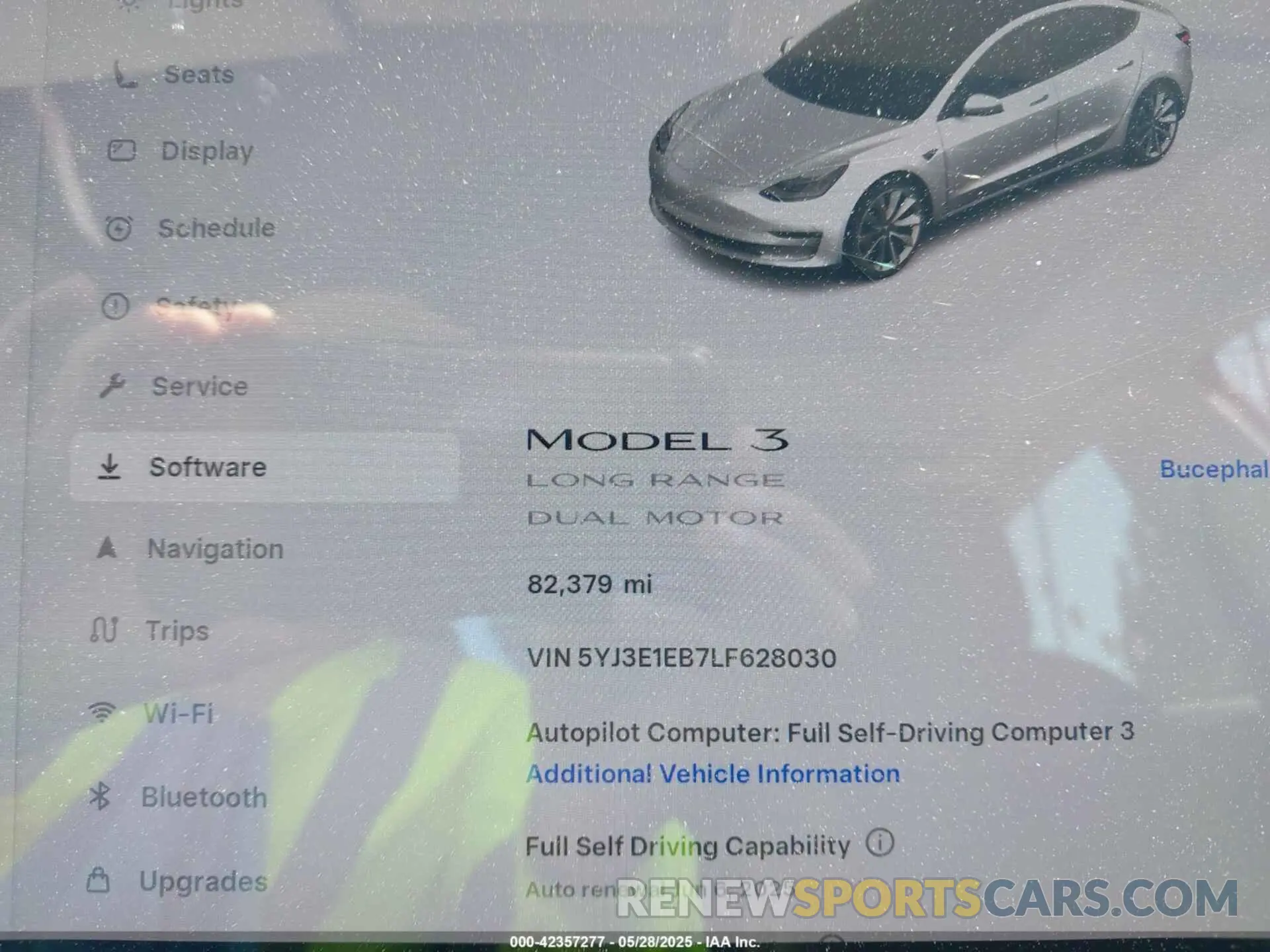 7 Photograph of a damaged car 5YJ3E1EB7LF628030 TESLA MODEL 3 2020
