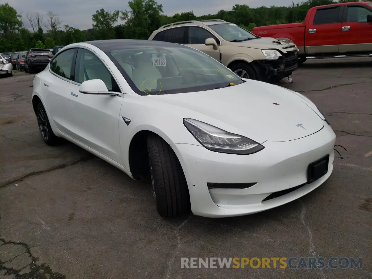 1 Photograph of a damaged car 5YJ3E1EB7LF639500 TESLA MODEL 3 2020