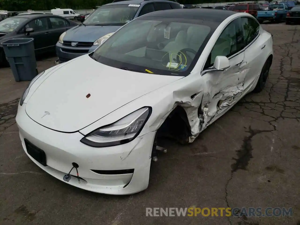 2 Photograph of a damaged car 5YJ3E1EB7LF639500 TESLA MODEL 3 2020