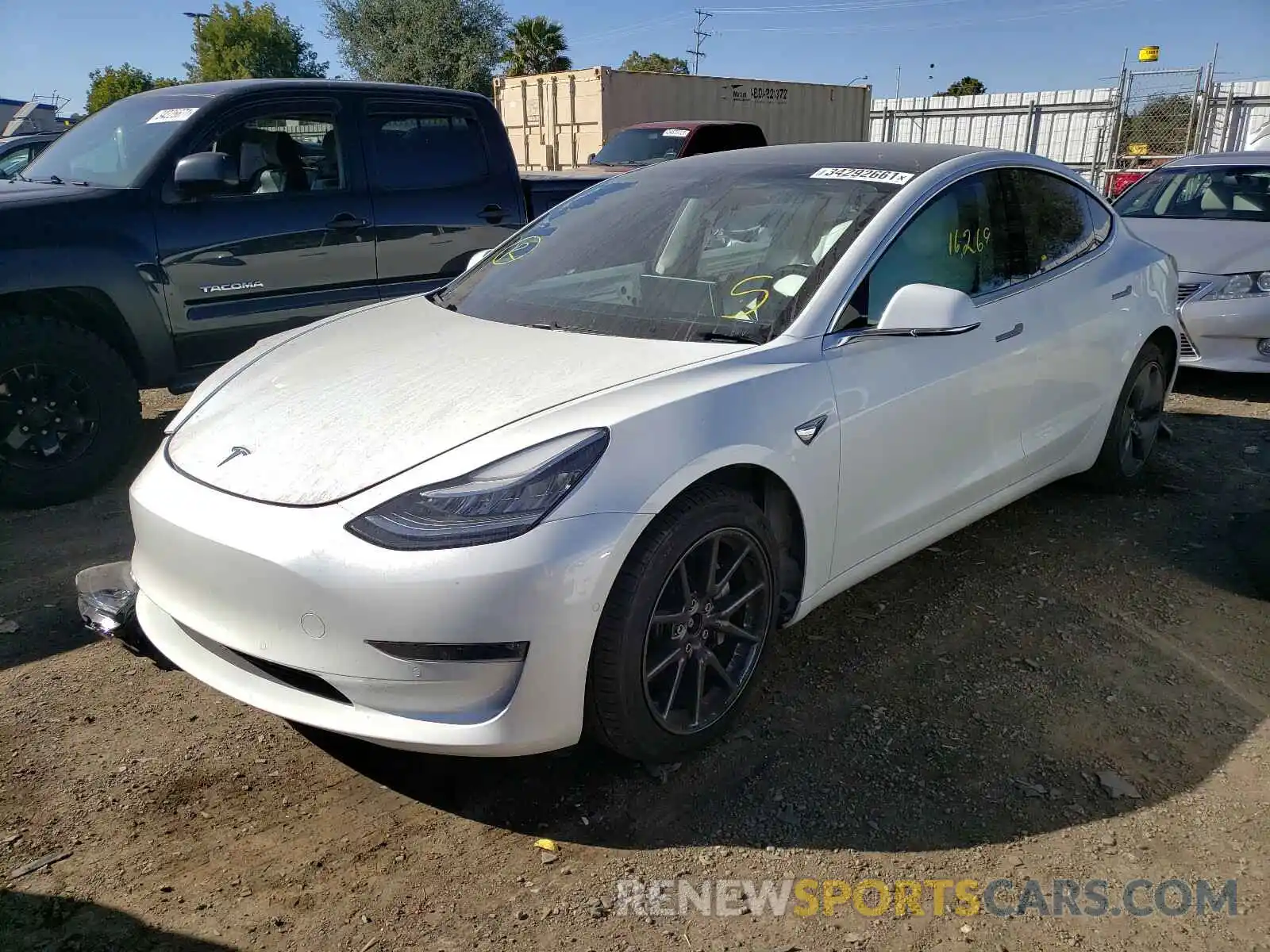 2 Photograph of a damaged car 5YJ3E1EB7LF651565 TESLA MODEL 3 2020