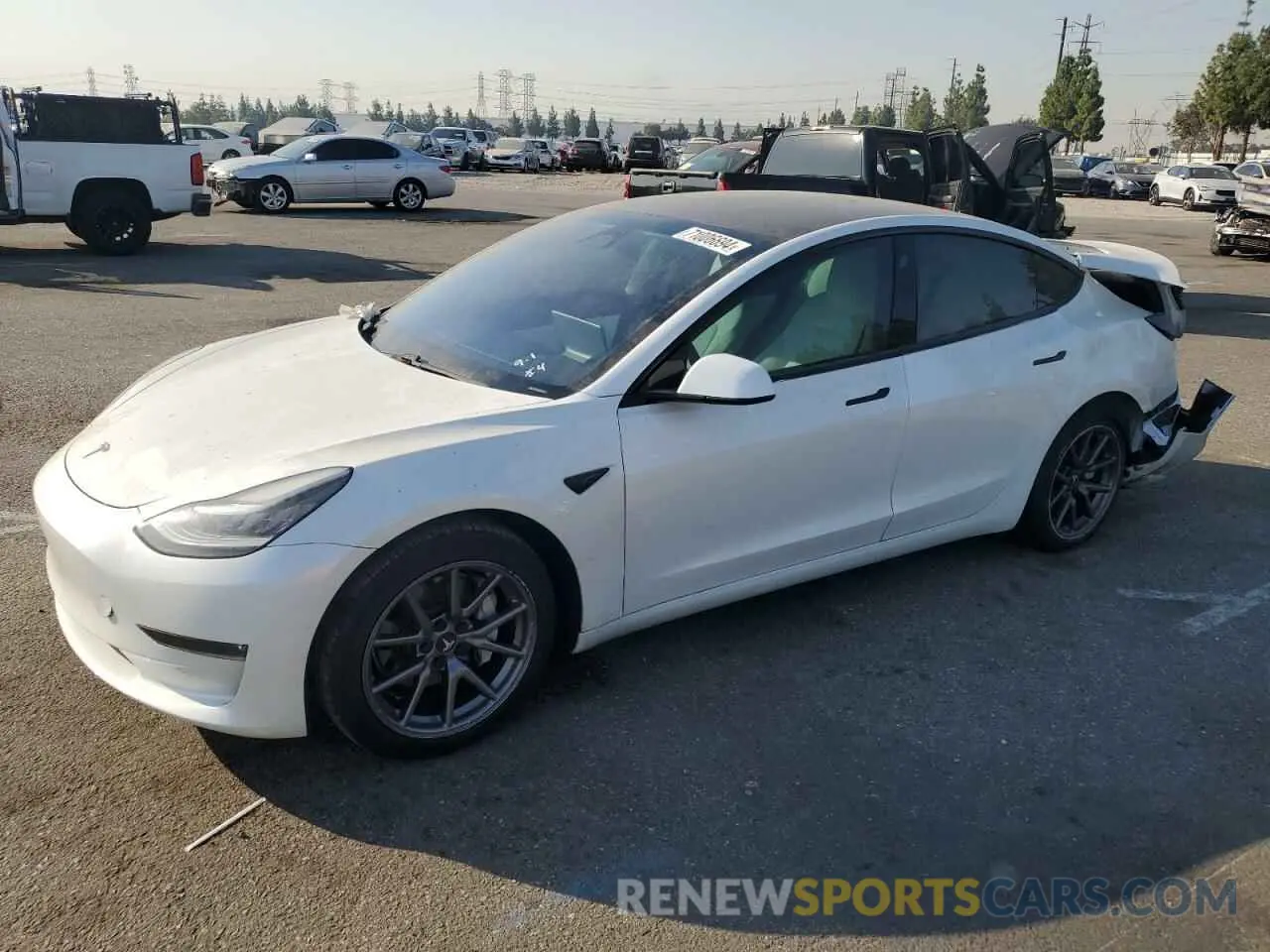 1 Photograph of a damaged car 5YJ3E1EB7LF651663 TESLA MODEL 3 2020