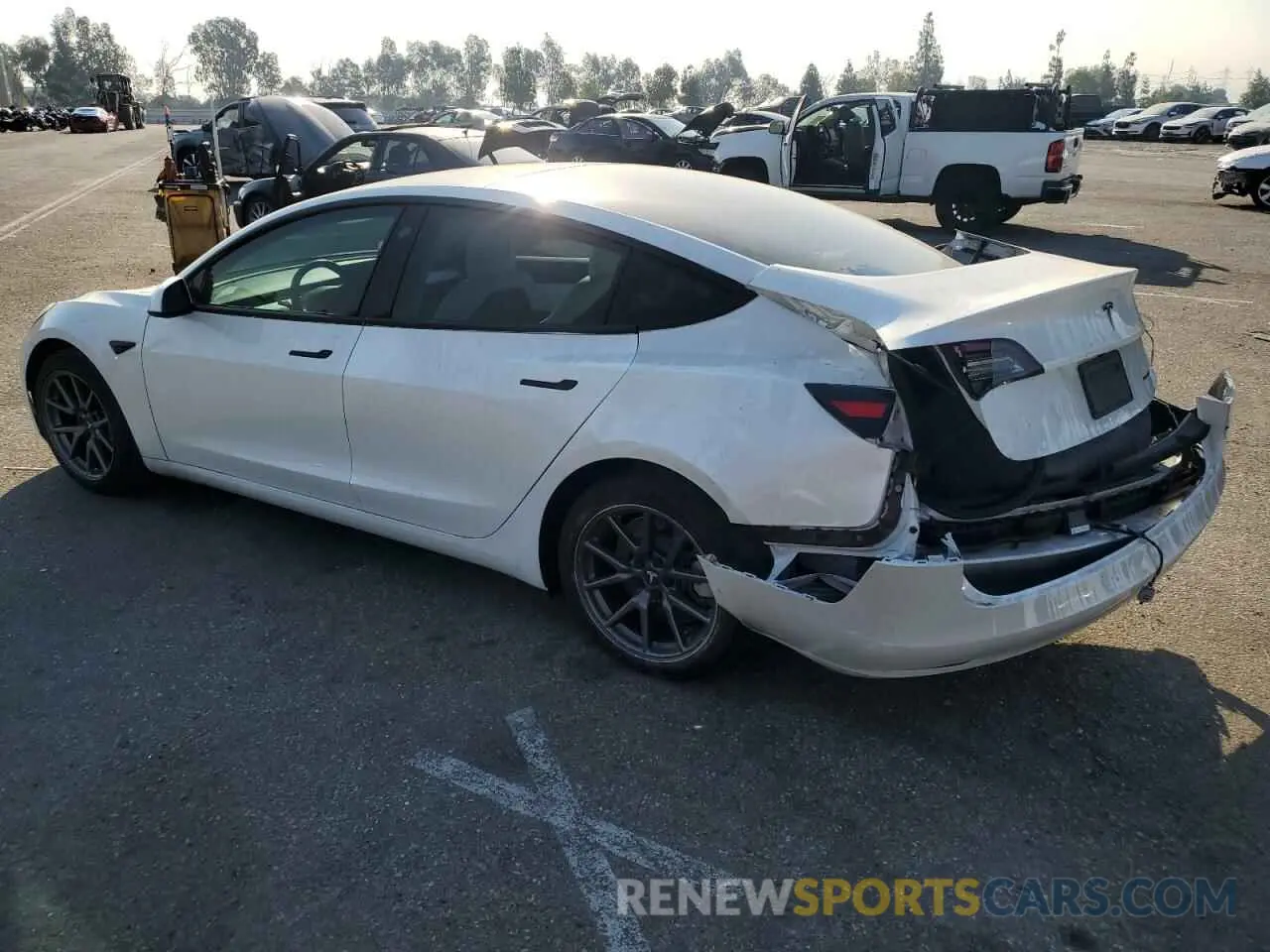 2 Photograph of a damaged car 5YJ3E1EB7LF651663 TESLA MODEL 3 2020