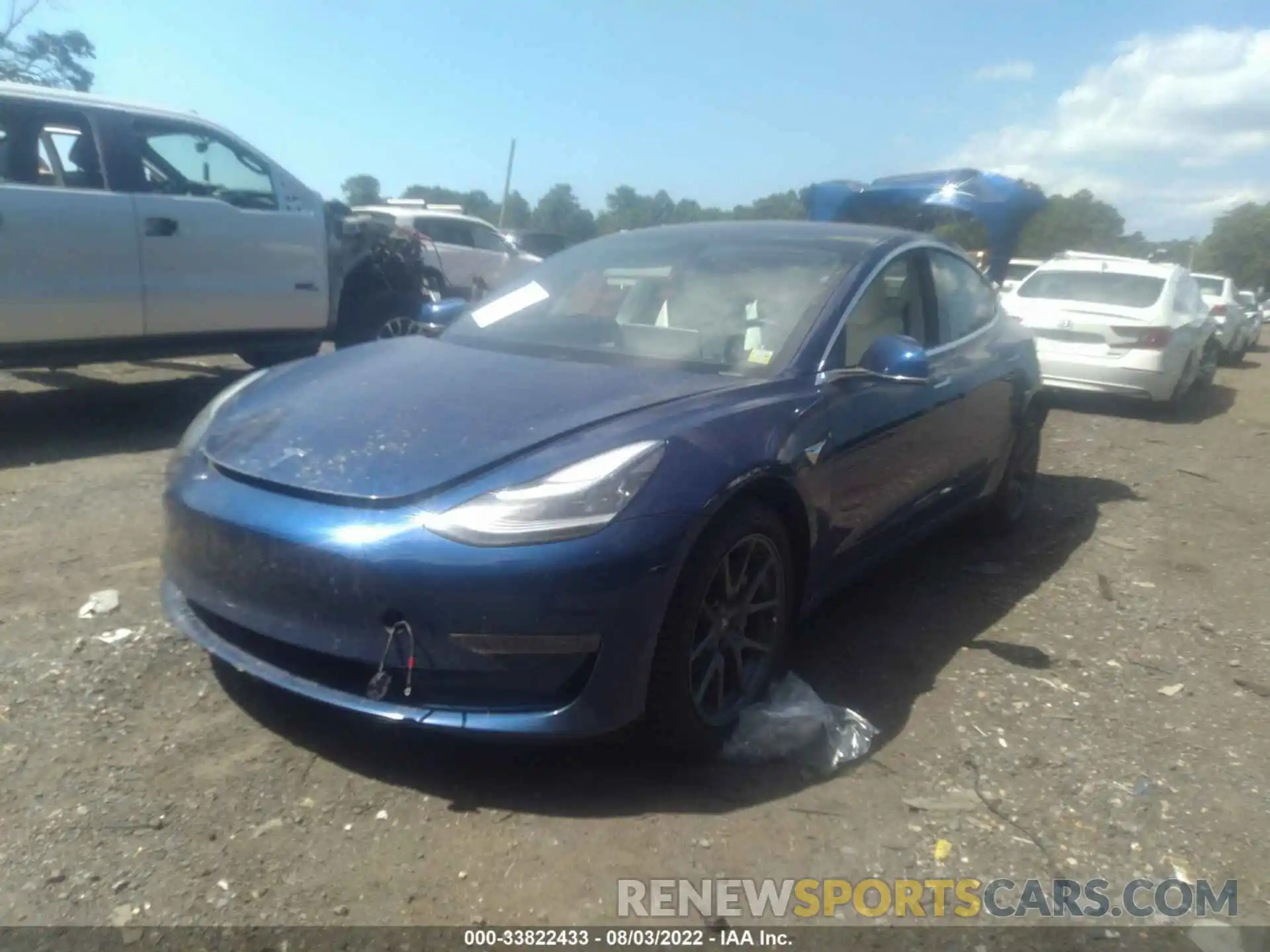 2 Photograph of a damaged car 5YJ3E1EB7LF668432 TESLA MODEL 3 2020