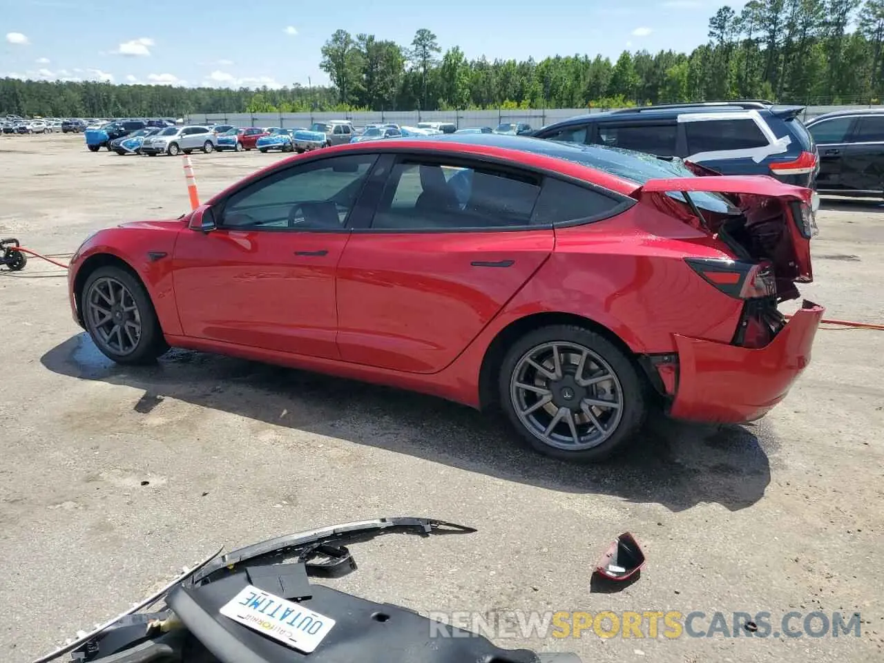 2 Photograph of a damaged car 5YJ3E1EB7LF744330 TESLA MODEL 3 2020