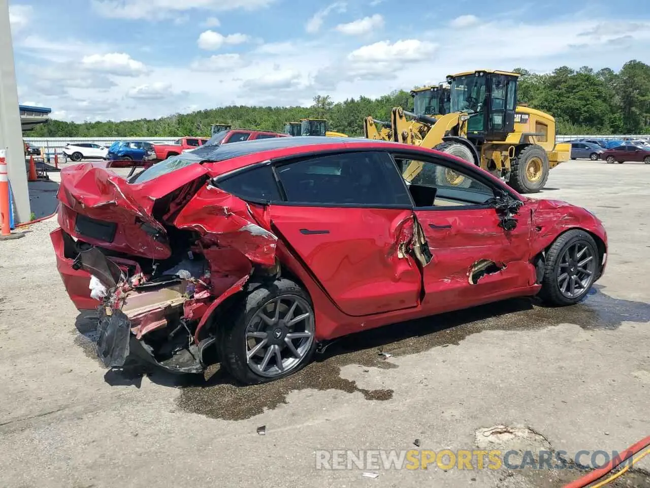 3 Photograph of a damaged car 5YJ3E1EB7LF744330 TESLA MODEL 3 2020