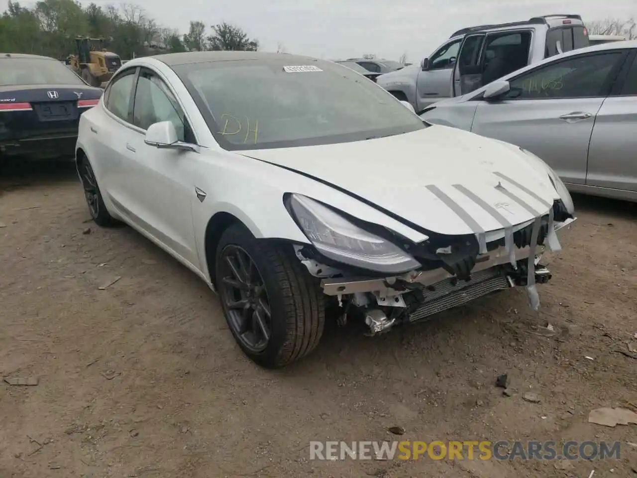 1 Photograph of a damaged car 5YJ3E1EB7LF787212 TESLA MODEL 3 2020