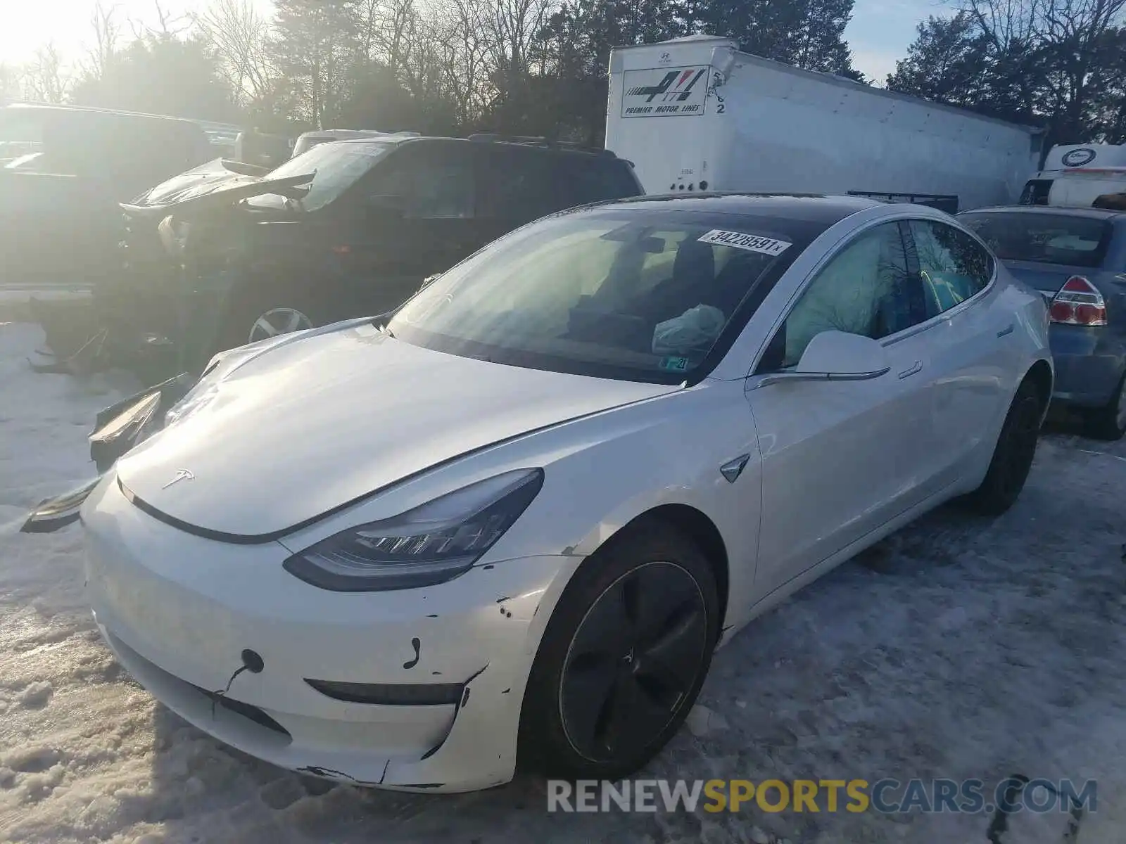 2 Photograph of a damaged car 5YJ3E1EB7LF790692 TESLA MODEL 3 2020