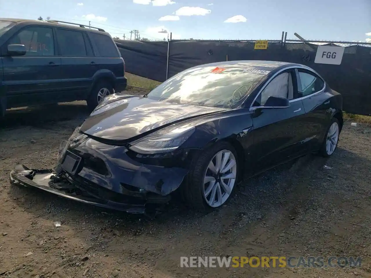 2 Photograph of a damaged car 5YJ3E1EB7LF801805 TESLA MODEL 3 2020