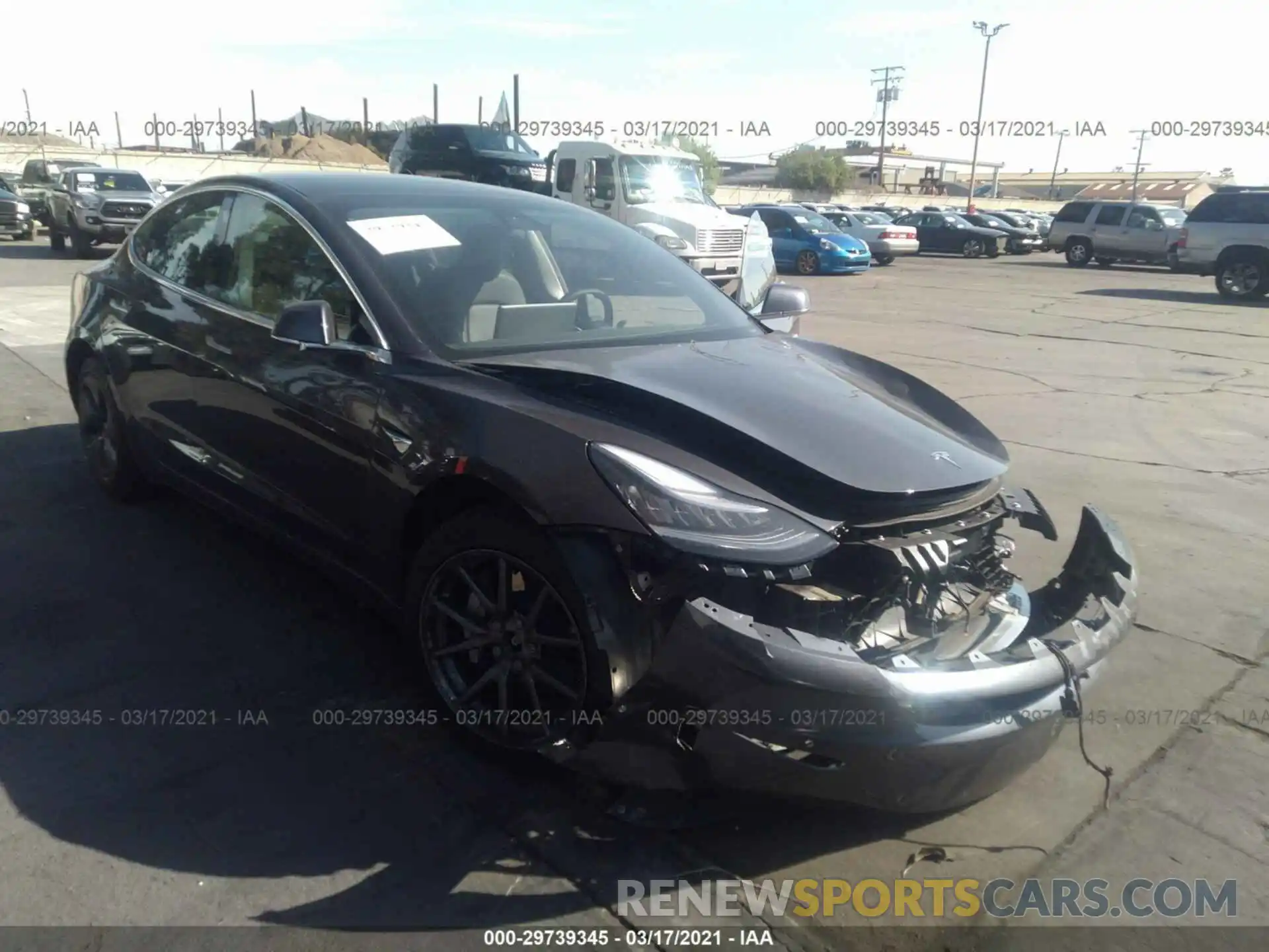 1 Photograph of a damaged car 5YJ3E1EB7LF802954 TESLA MODEL 3 2020