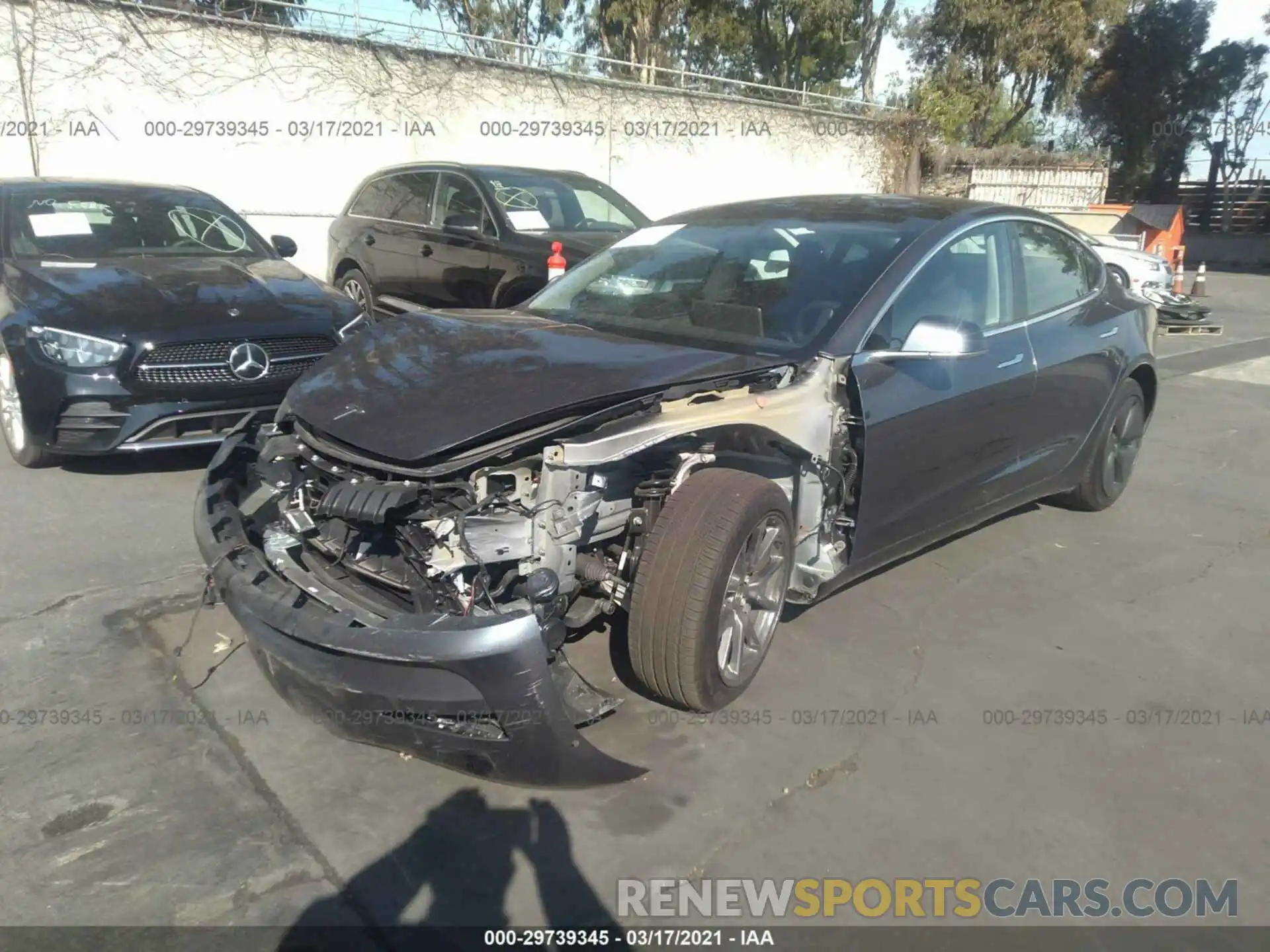 2 Photograph of a damaged car 5YJ3E1EB7LF802954 TESLA MODEL 3 2020