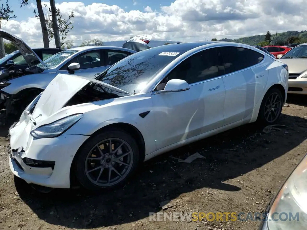 1 Photograph of a damaged car 5YJ3E1EB7LF806728 TESLA MODEL 3 2020