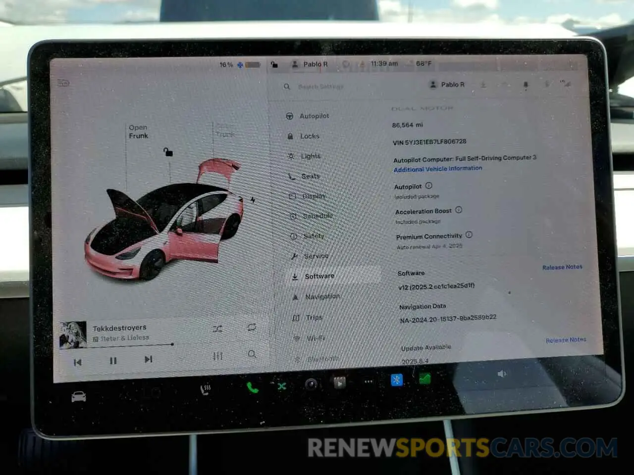 9 Photograph of a damaged car 5YJ3E1EB7LF806728 TESLA MODEL 3 2020