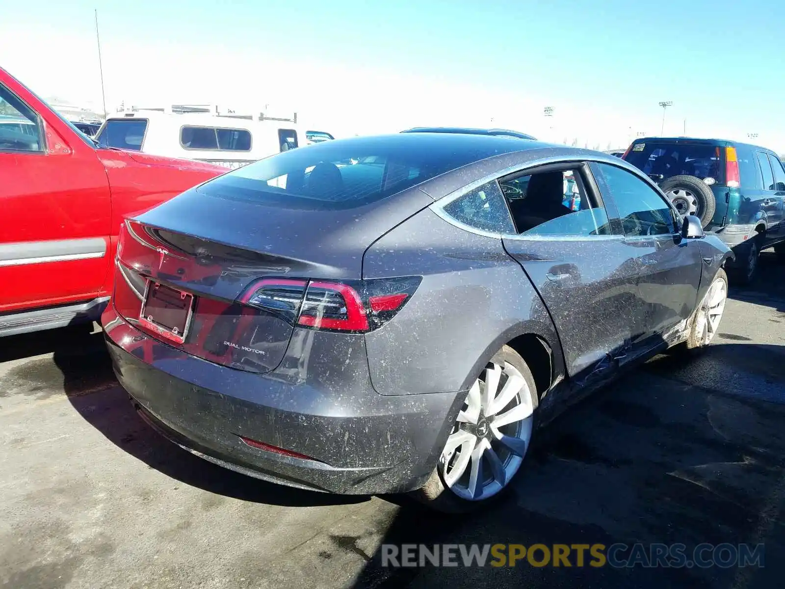 4 Photograph of a damaged car 5YJ3E1EB7LF807040 TESLA MODEL 3 2020