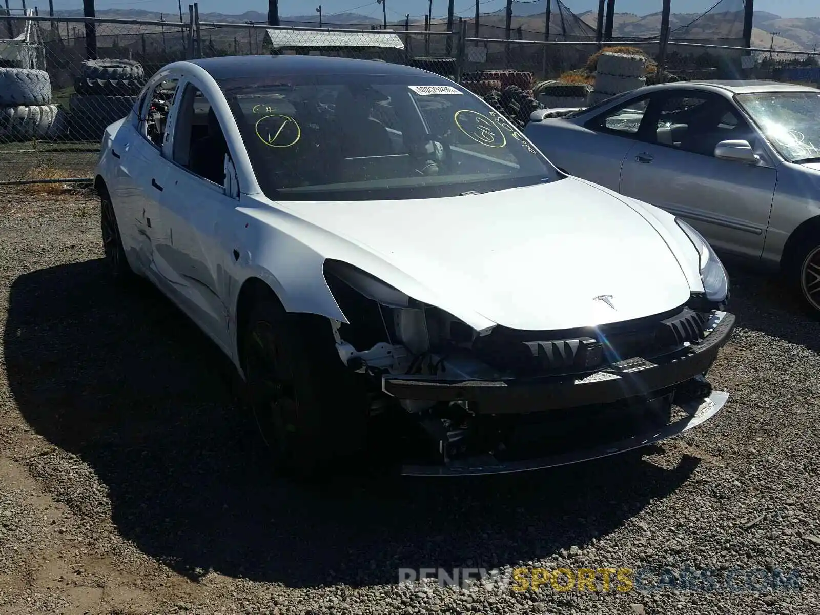 1 Photograph of a damaged car 5YJ3E1EB8LF618879 TESLA MODEL 3 2020