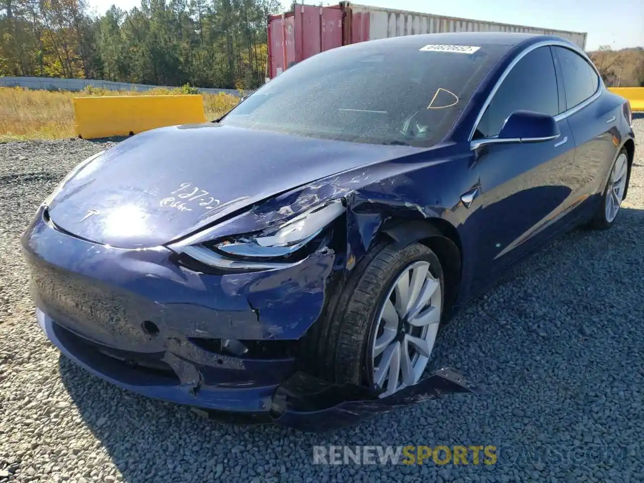 2 Photograph of a damaged car 5YJ3E1EB8LF620616 TESLA MODEL 3 2020