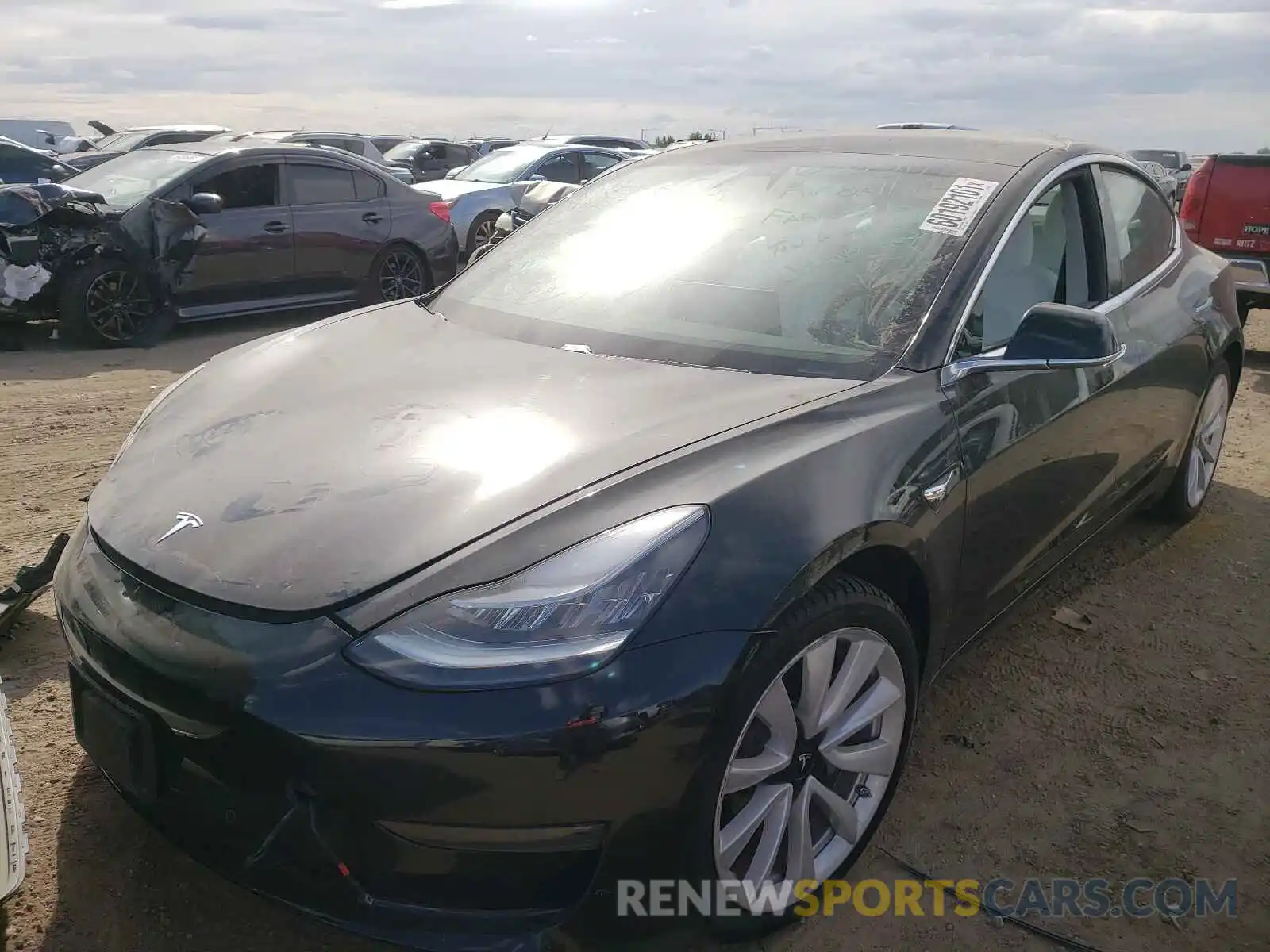 2 Photograph of a damaged car 5YJ3E1EB8LF622317 TESLA MODEL 3 2020