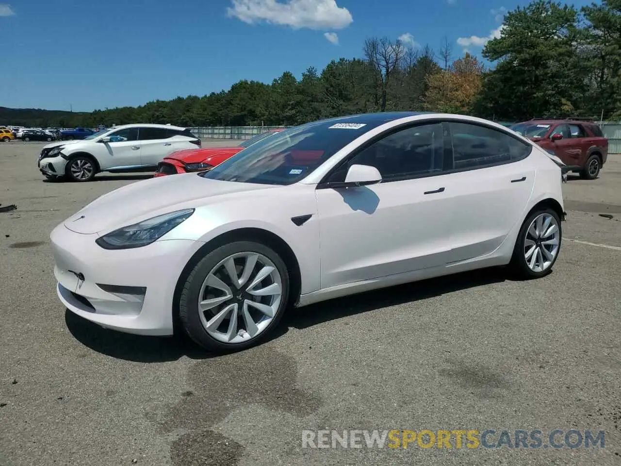 1 Photograph of a damaged car 5YJ3E1EB8LF628389 TESLA MODEL 3 2020
