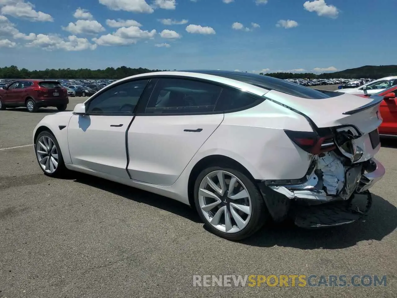 2 Photograph of a damaged car 5YJ3E1EB8LF628389 TESLA MODEL 3 2020