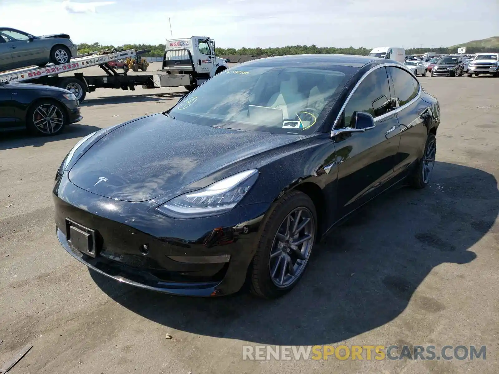 2 Photograph of a damaged car 5YJ3E1EB8LF639795 TESLA MODEL 3 2020