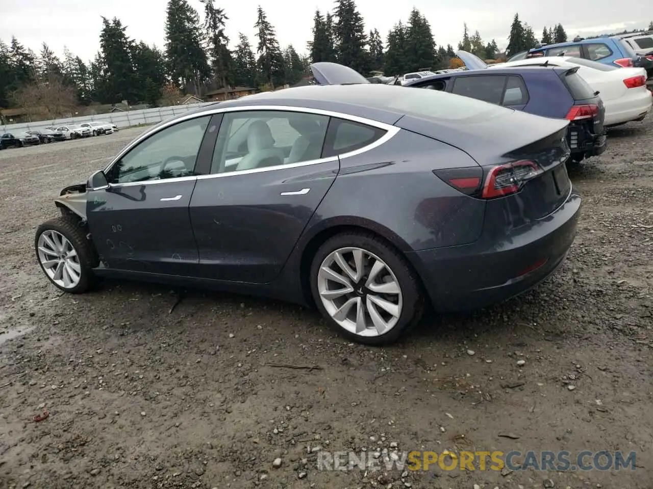 2 Photograph of a damaged car 5YJ3E1EB8LF640283 TESLA MODEL 3 2020