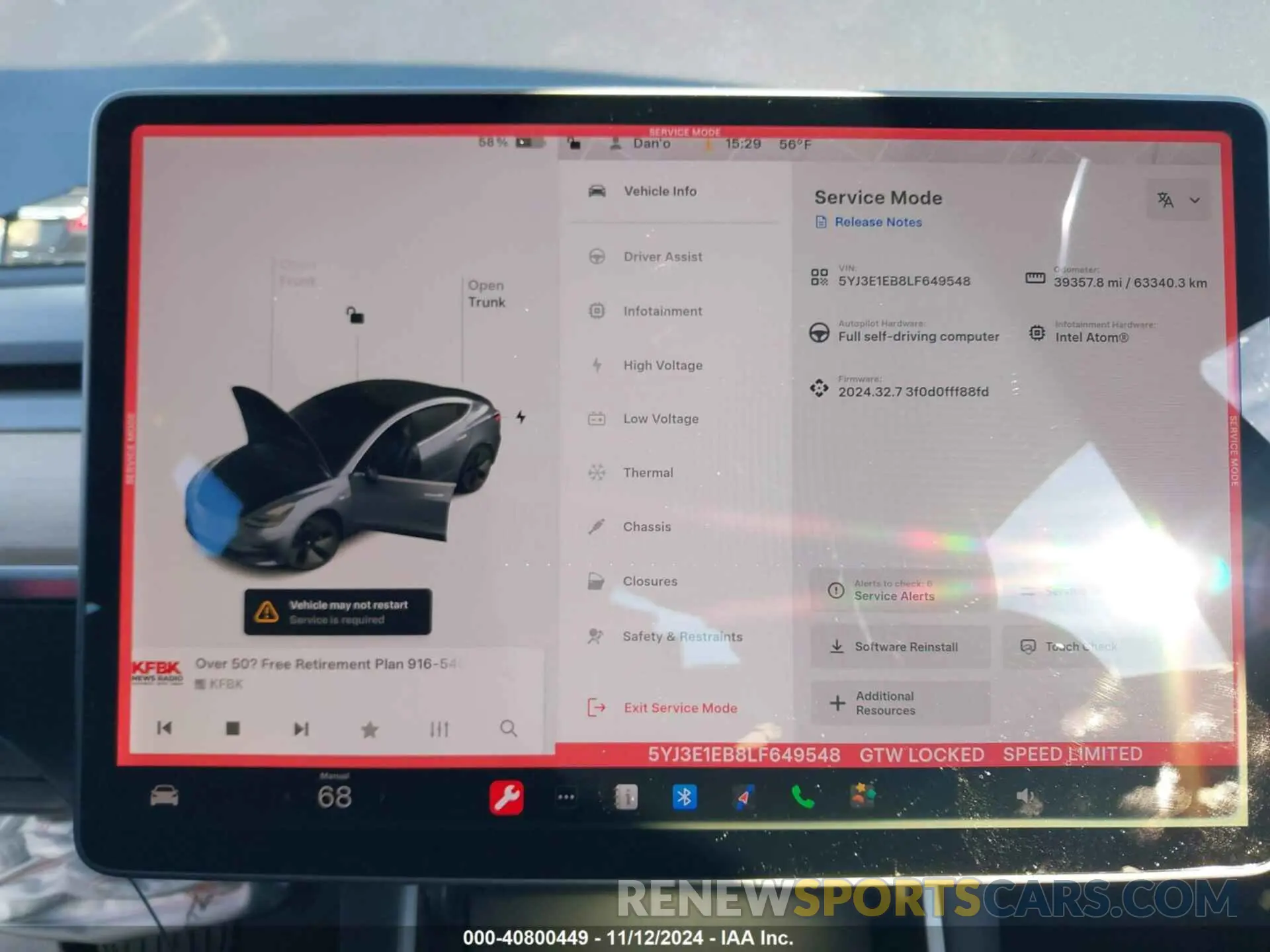 18 Photograph of a damaged car 5YJ3E1EB8LF649548 TESLA MODEL 3 2020