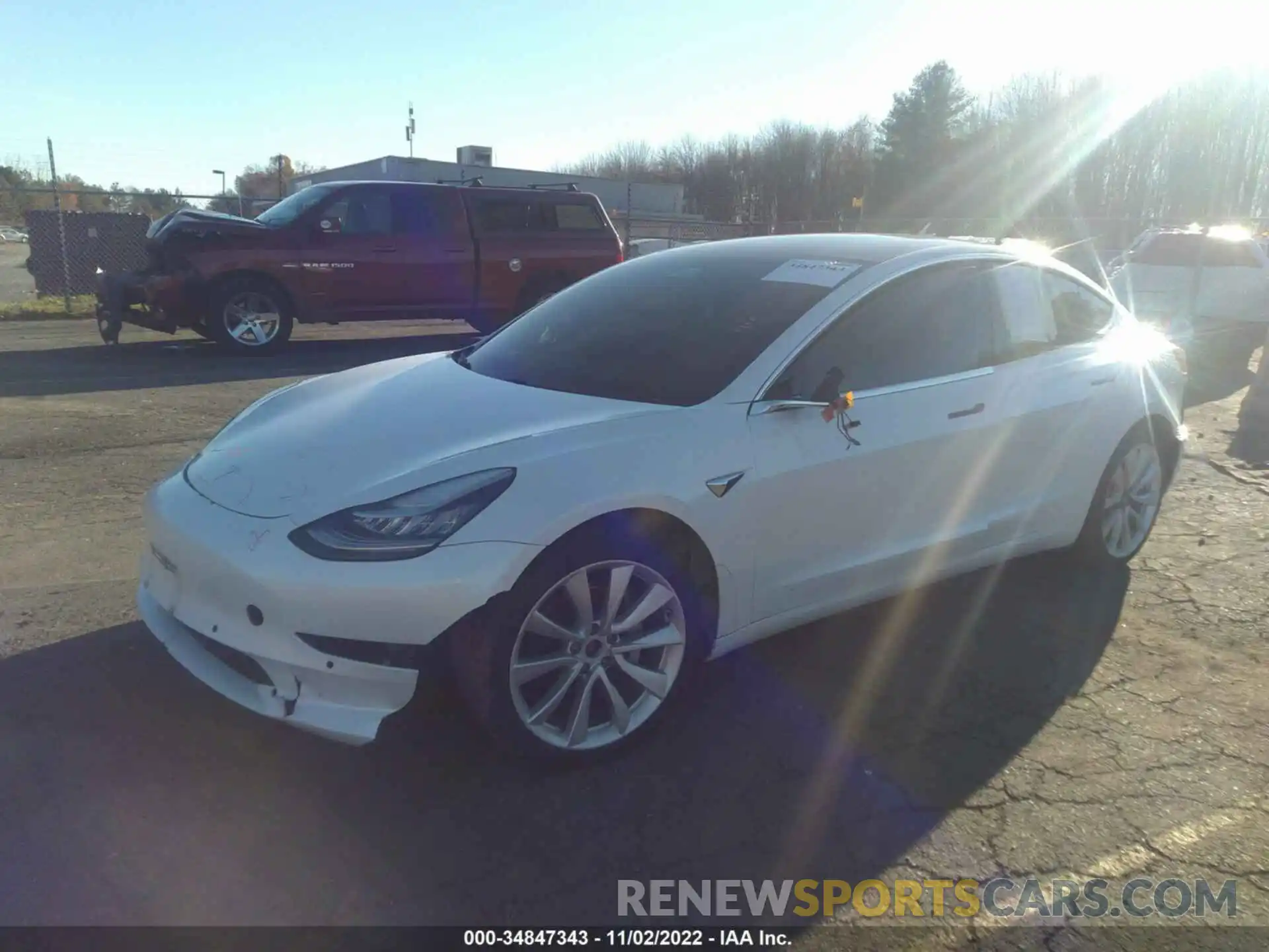 2 Photograph of a damaged car 5YJ3E1EB8LF667418 TESLA MODEL 3 2020