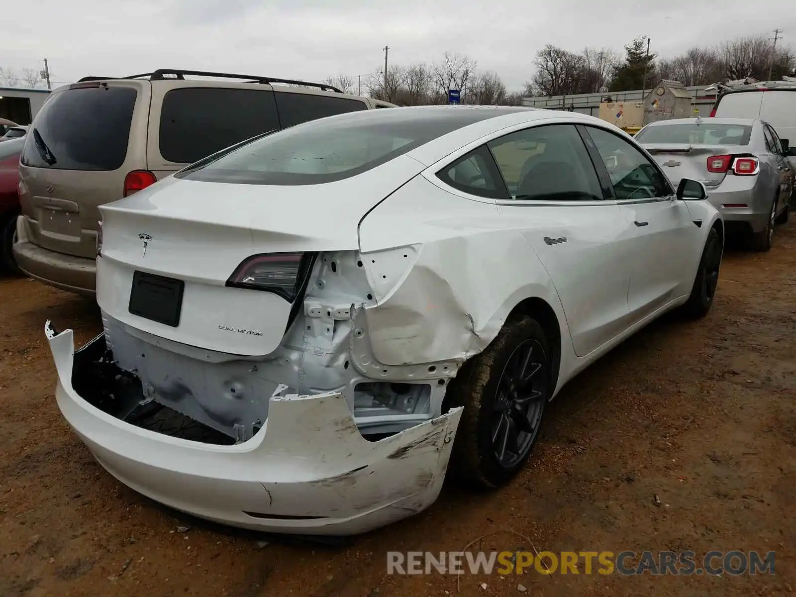 4 Photograph of a damaged car 5YJ3E1EB8LF744742 TESLA MODEL 3 2020