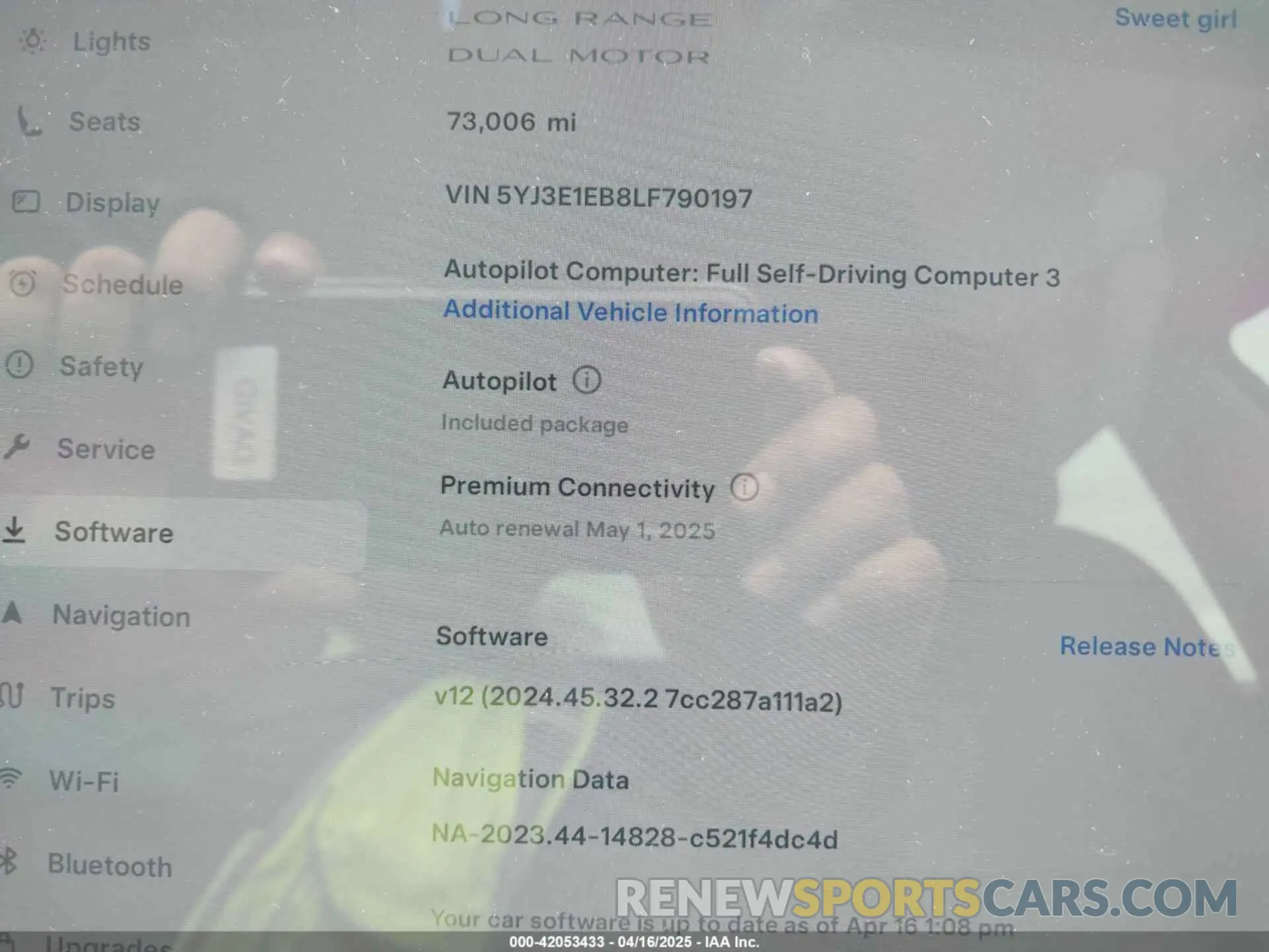 16 Photograph of a damaged car 5YJ3E1EB8LF790197 TESLA MODEL 3 2020