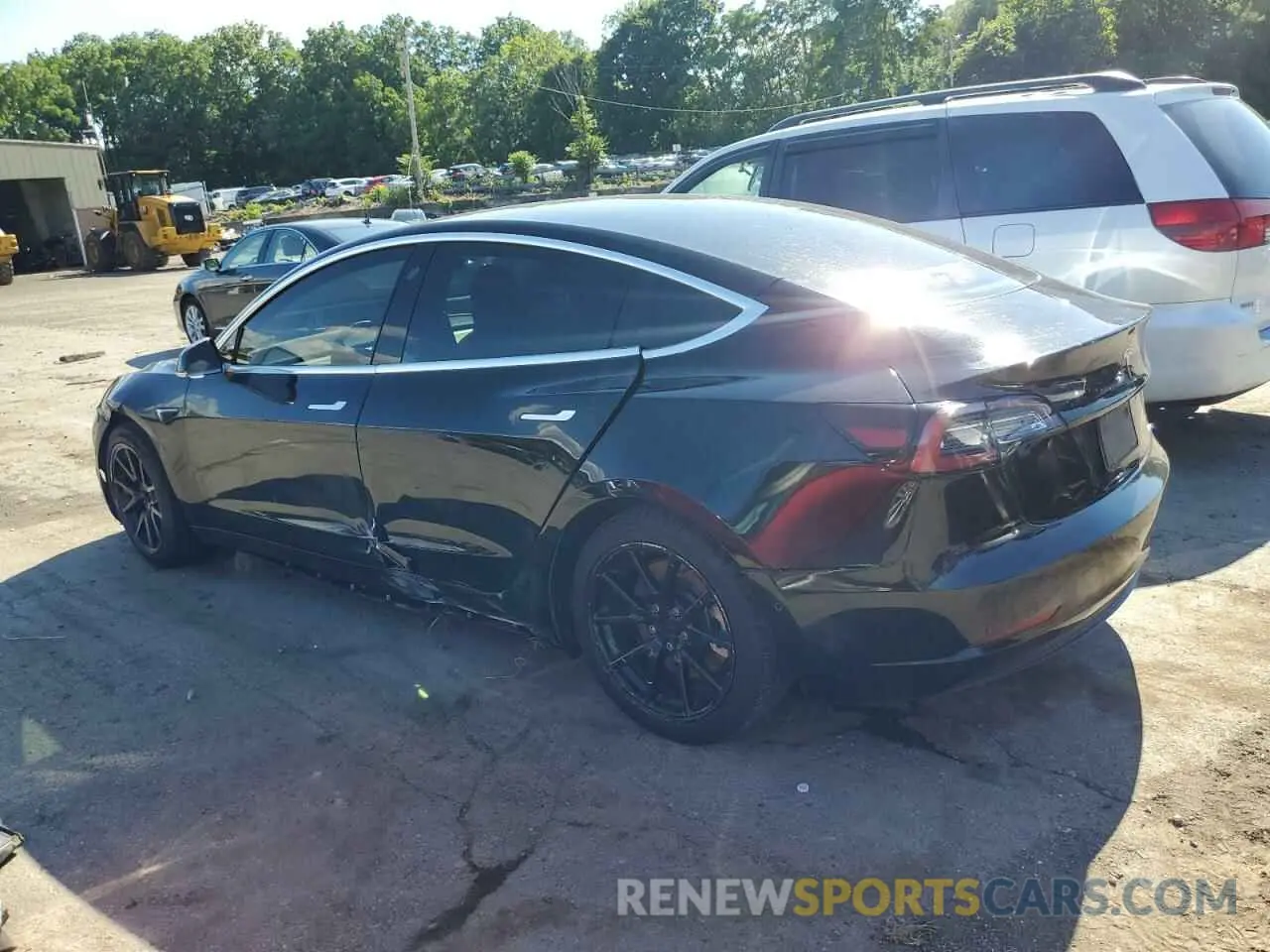 2 Photograph of a damaged car 5YJ3E1EB9LF599873 TESLA MODEL 3 2020