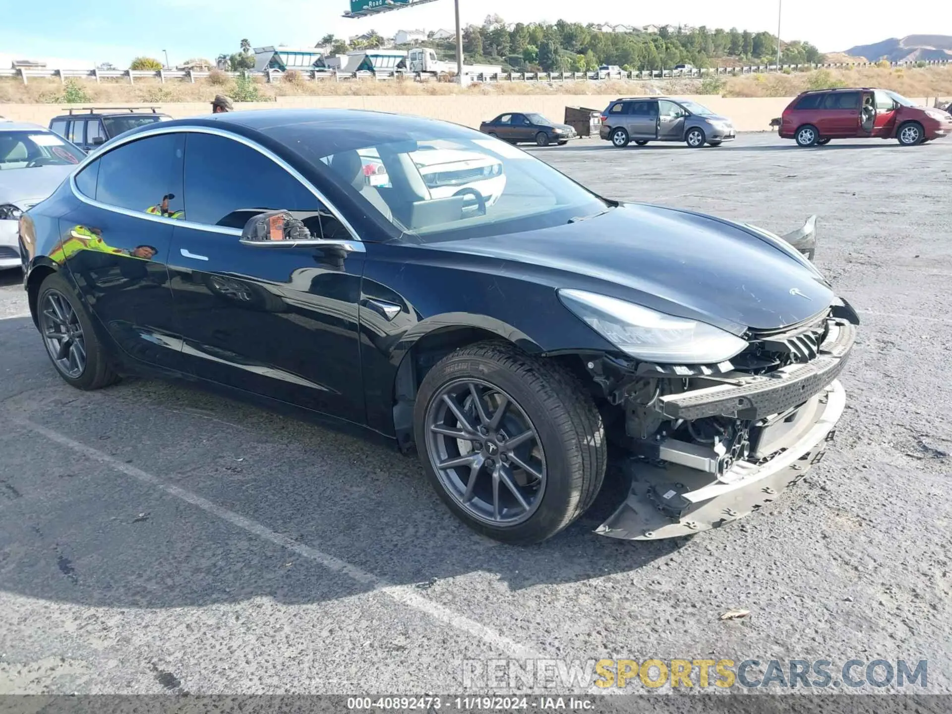 1 Photograph of a damaged car 5YJ3E1EB9LF600049 TESLA MODEL 3 2020