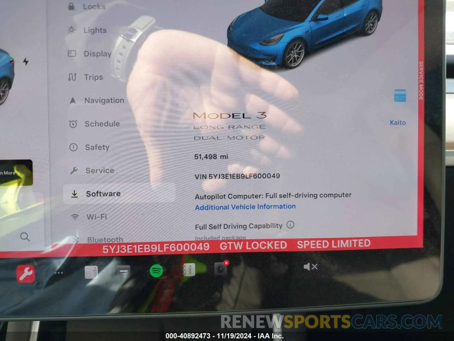 16 Photograph of a damaged car 5YJ3E1EB9LF600049 TESLA MODEL 3 2020
