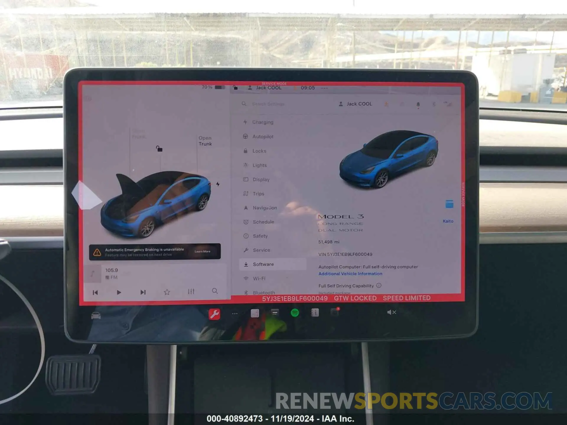 19 Photograph of a damaged car 5YJ3E1EB9LF600049 TESLA MODEL 3 2020