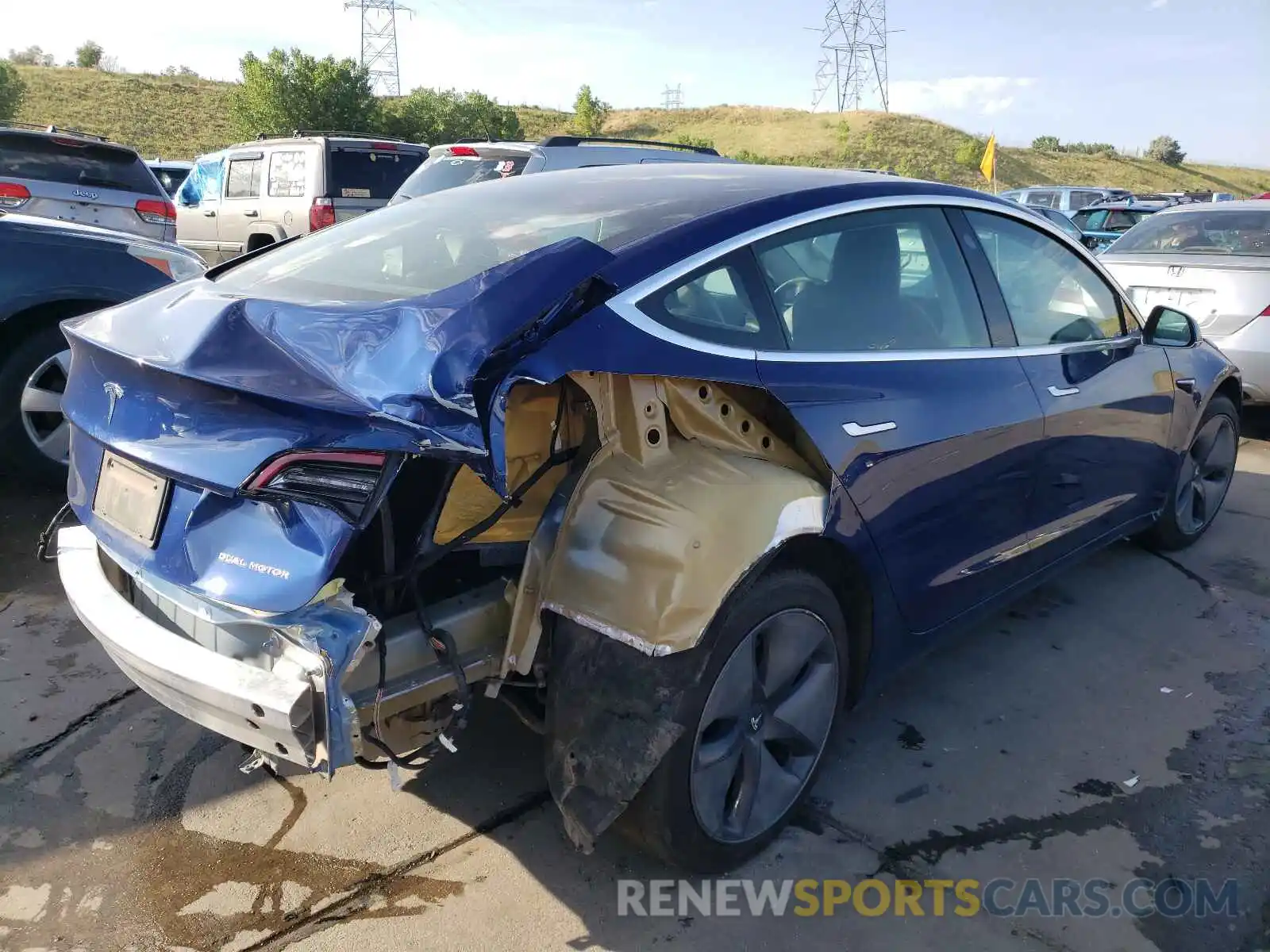 4 Photograph of a damaged car 5YJ3E1EB9LF617420 TESLA MODEL 3 2020