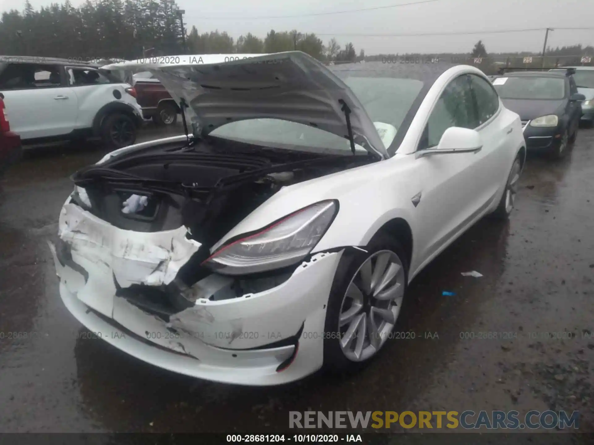 2 Photograph of a damaged car 5YJ3E1EB9LF640289 TESLA MODEL 3 2020