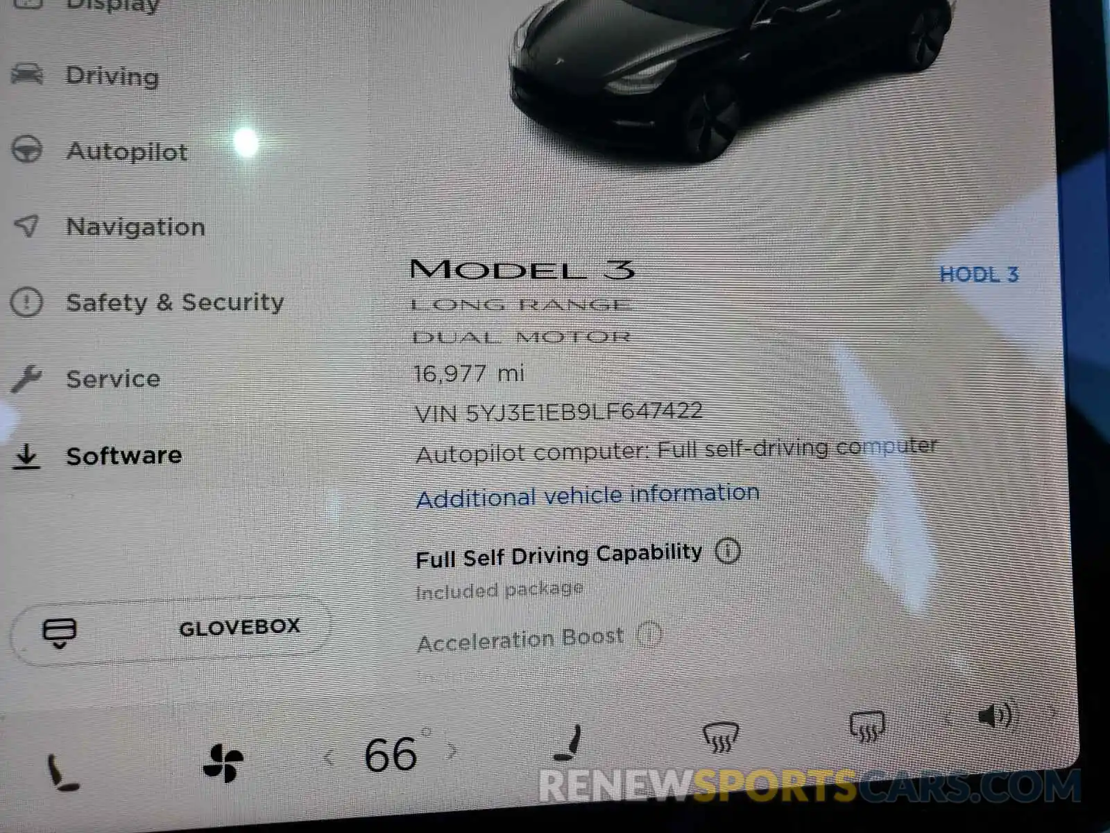 10 Photograph of a damaged car 5YJ3E1EB9LF647422 TESLA MODEL 3 2020