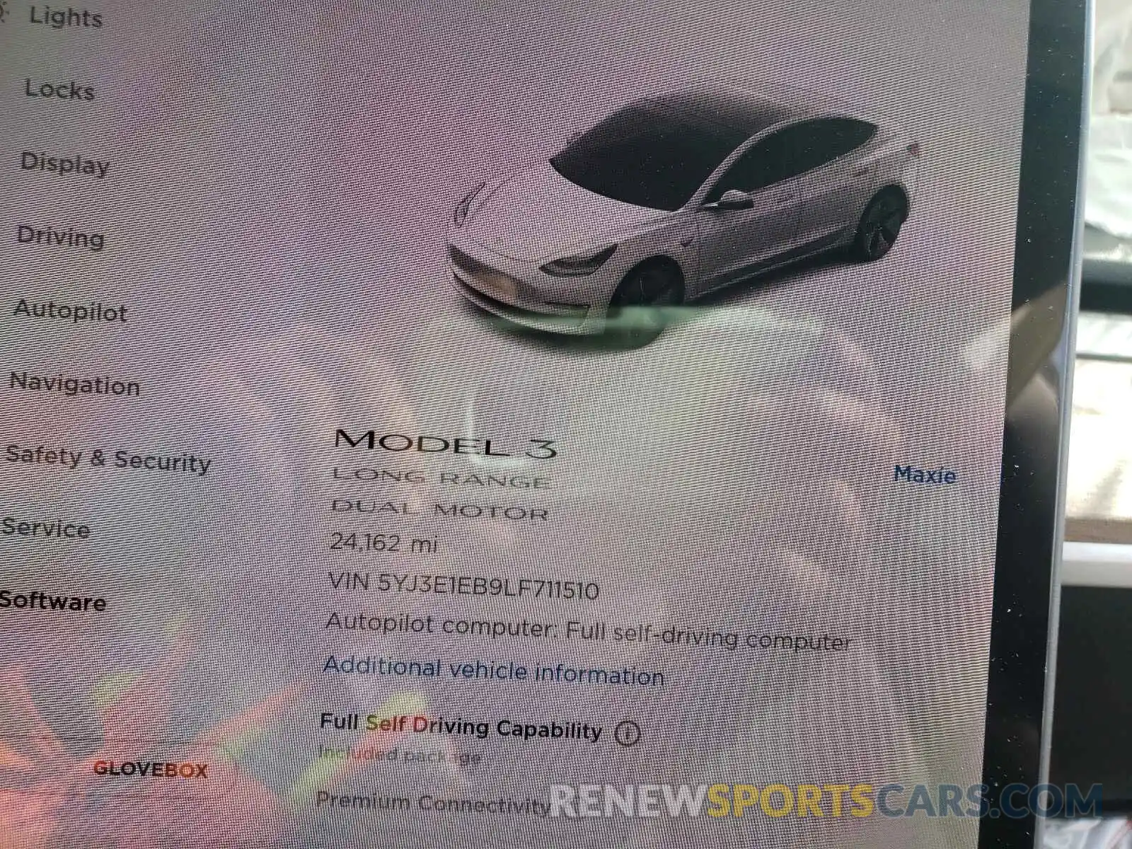 8 Photograph of a damaged car 5YJ3E1EB9LF711510 TESLA MODEL 3 2020