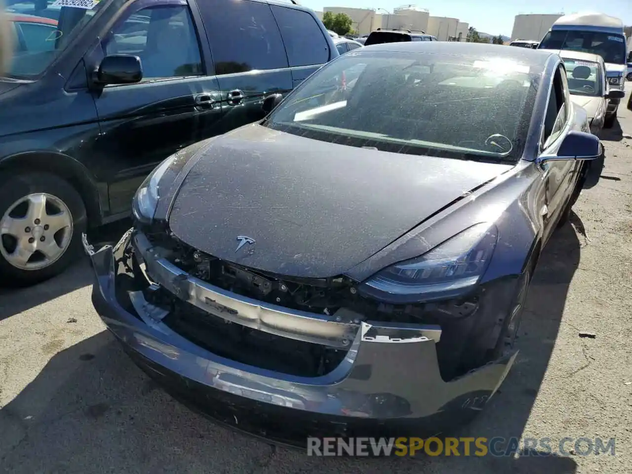 2 Photograph of a damaged car 5YJ3E1EB9LF735029 TESLA MODEL 3 2020