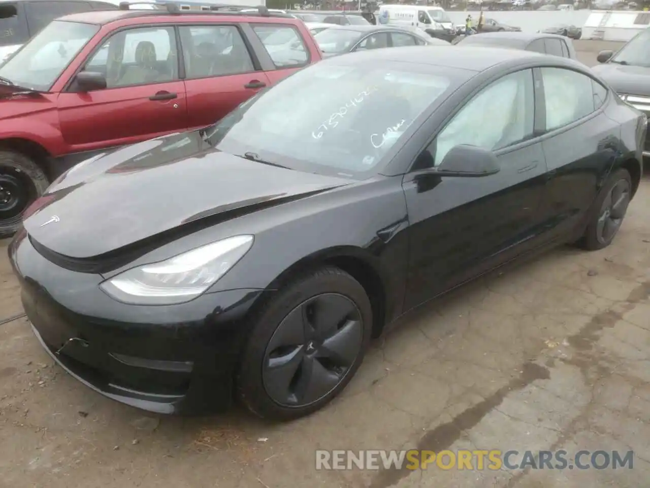 1 Photograph of a damaged car 5YJ3E1EB9LF744359 TESLA MODEL 3 2020