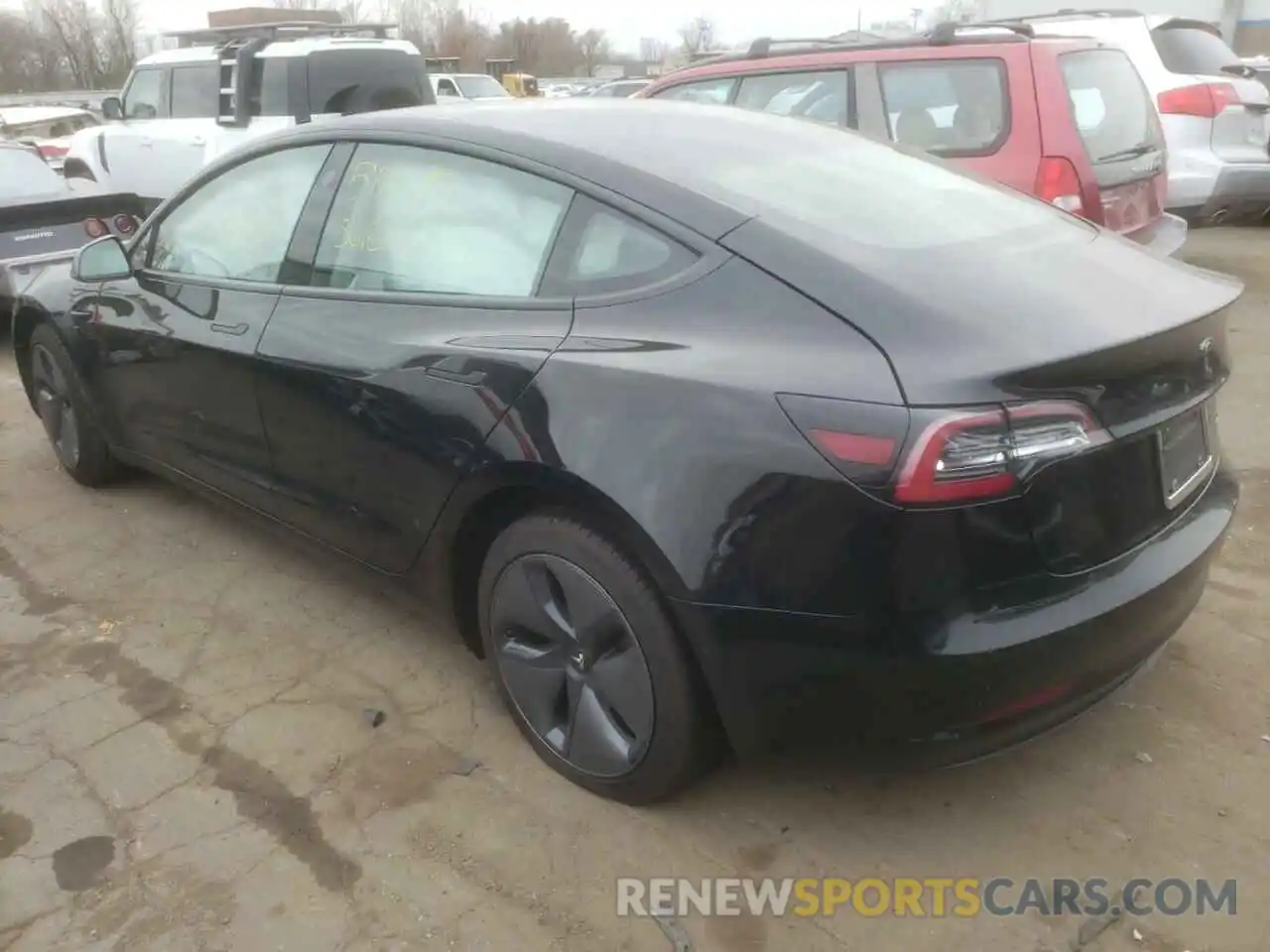 2 Photograph of a damaged car 5YJ3E1EB9LF744359 TESLA MODEL 3 2020