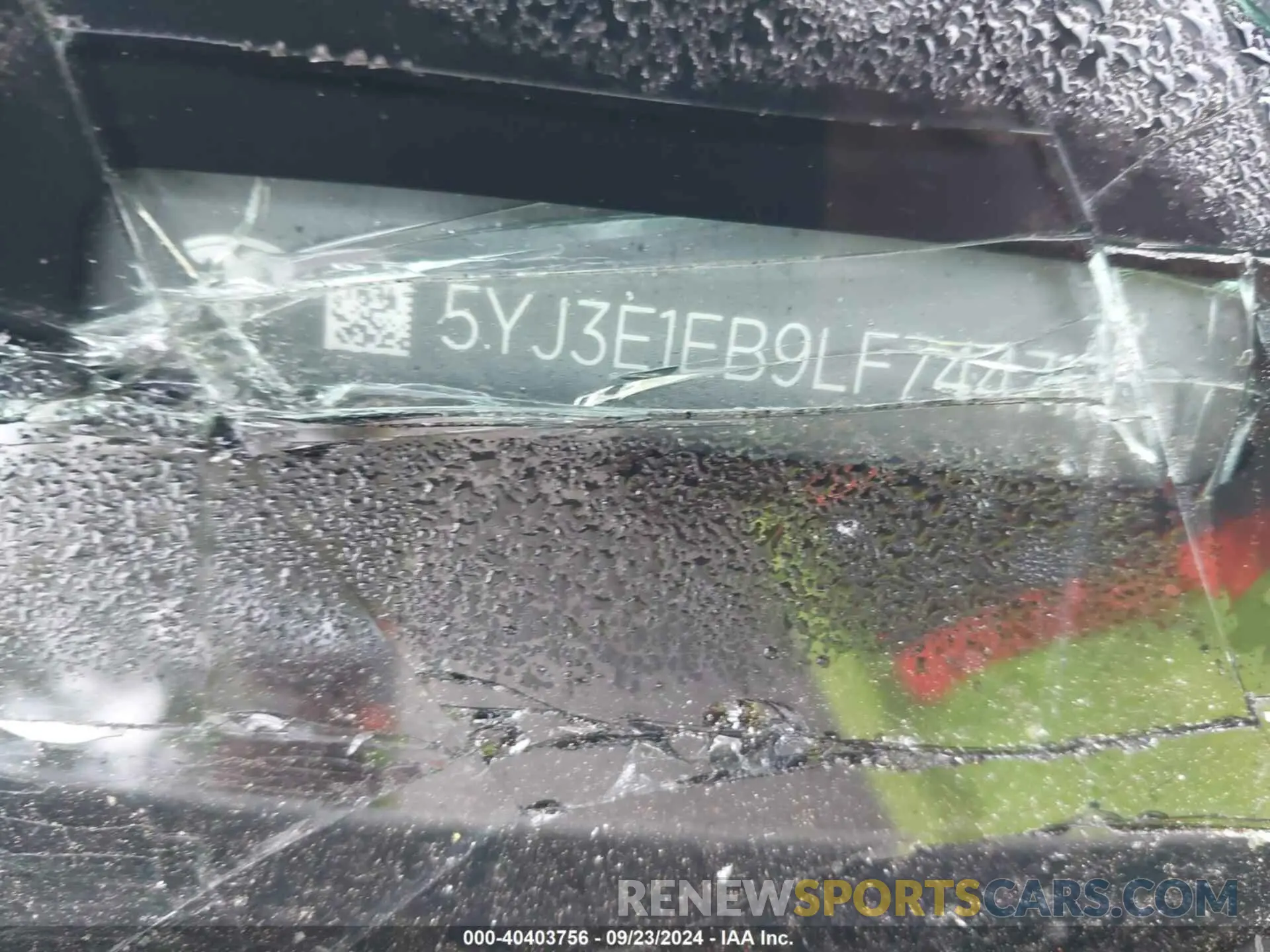 9 Photograph of a damaged car 5YJ3E1EB9LF744717 TESLA MODEL 3 2020